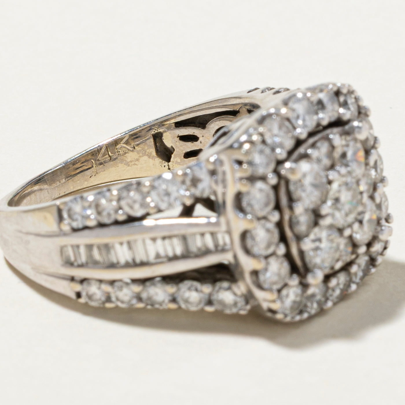 Diamond Cluster Halo Cocktail Ring | 2.73ctw | SZ 7.25