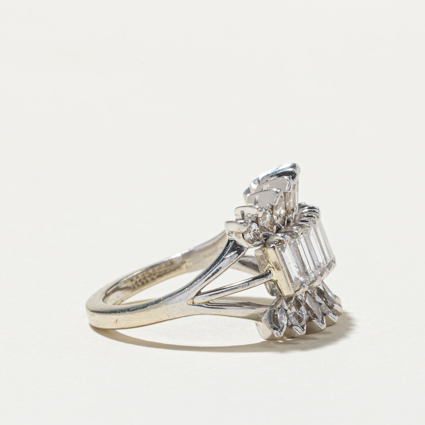 Multi Cut Diamond Cocktail Ring | 3.10ctw | SZ 7.5