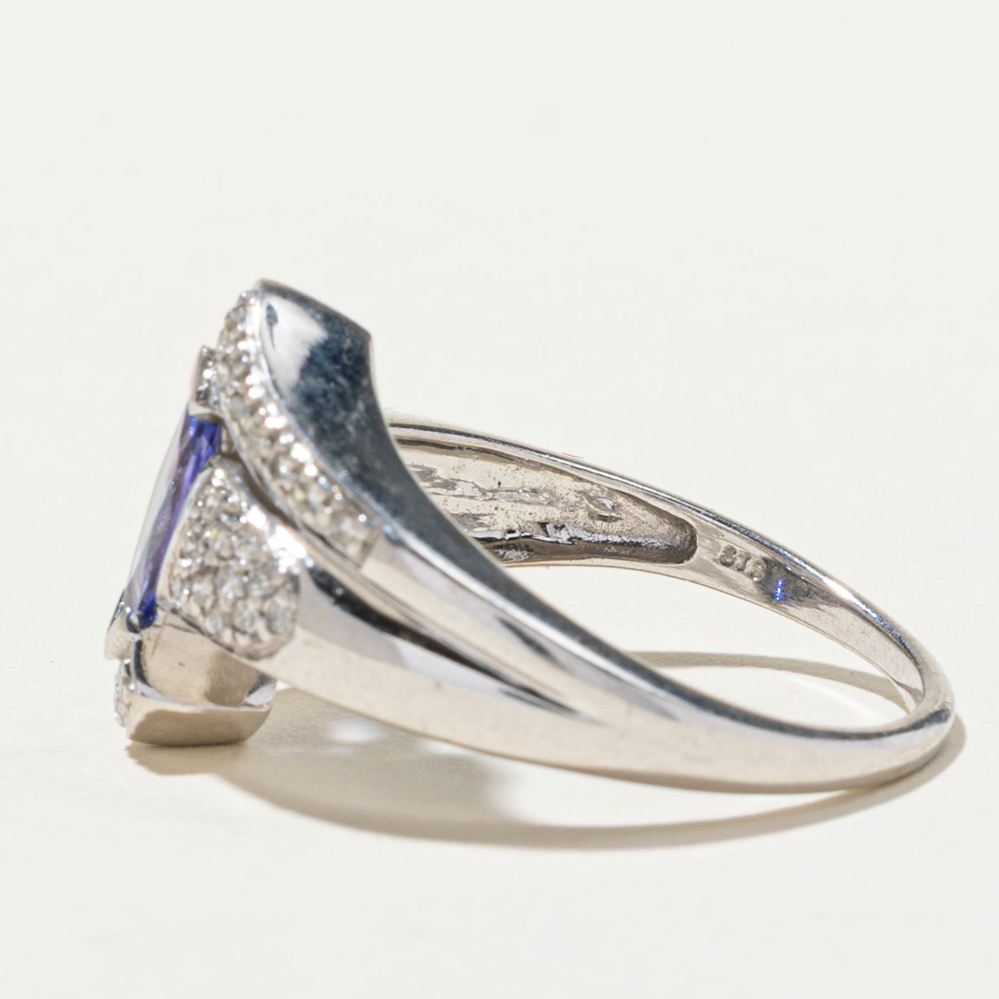 Tanzanite & Diamond Bypass Ring | 0.64ct, 0.29ctw | SZ 9.25