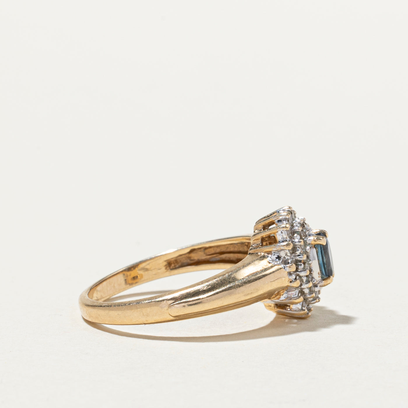 Sapphire & Diamond Petal Ring | 0.27ct, 0.21ctw | SZ 6.75