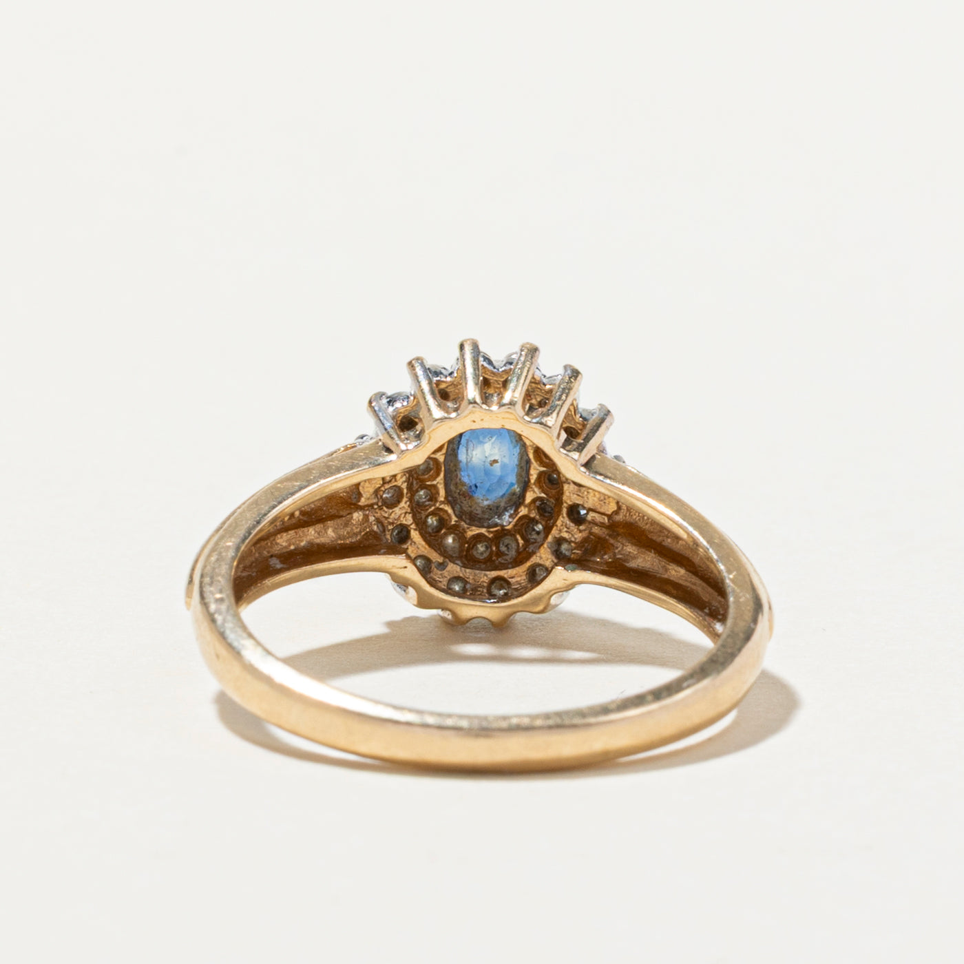 Sapphire & Diamond Petal Ring | 0.27ct, 0.21ctw | SZ 6.75