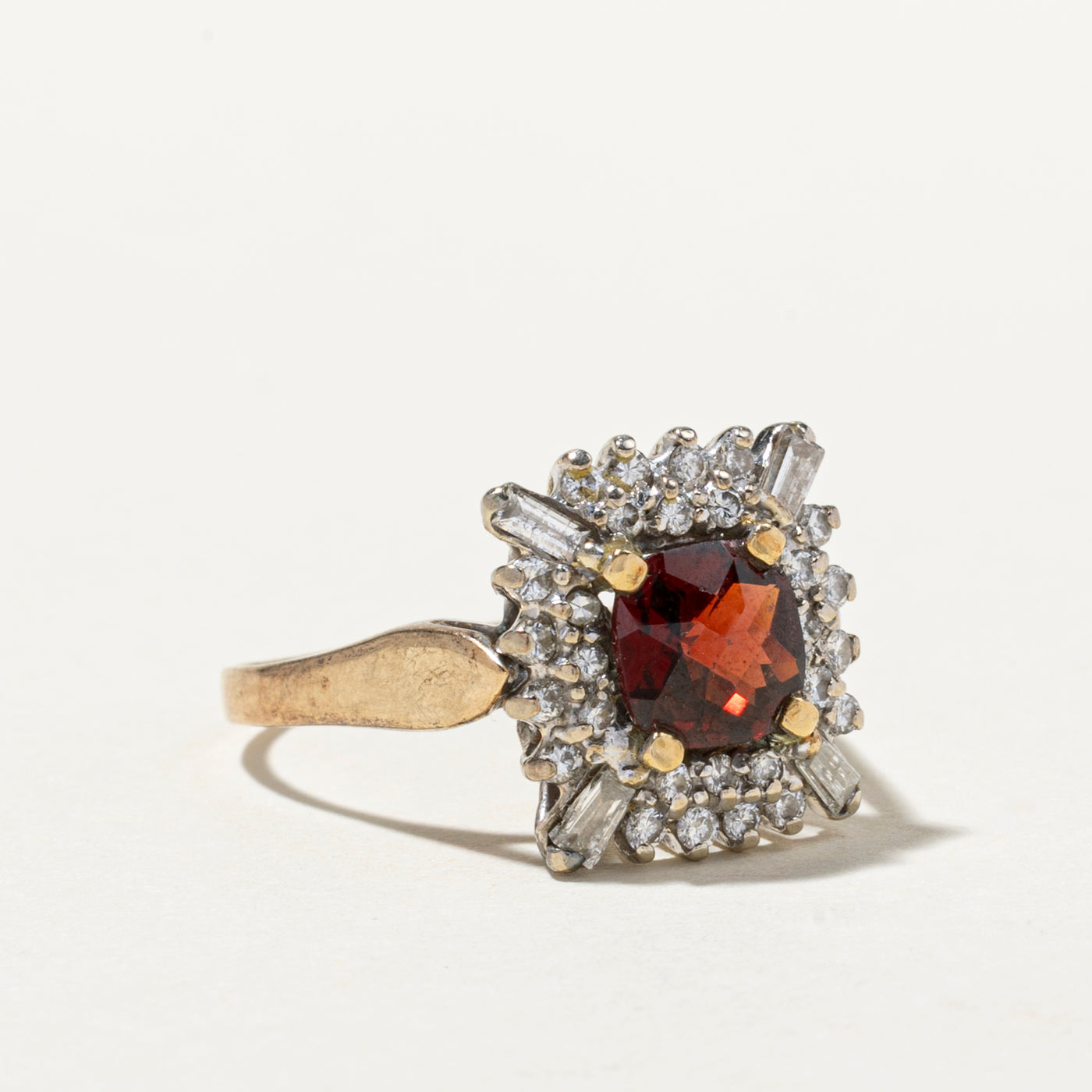 Garnet & Diamond Cocktail Ring | 2.06ct, 0.82ctw | SZ 11