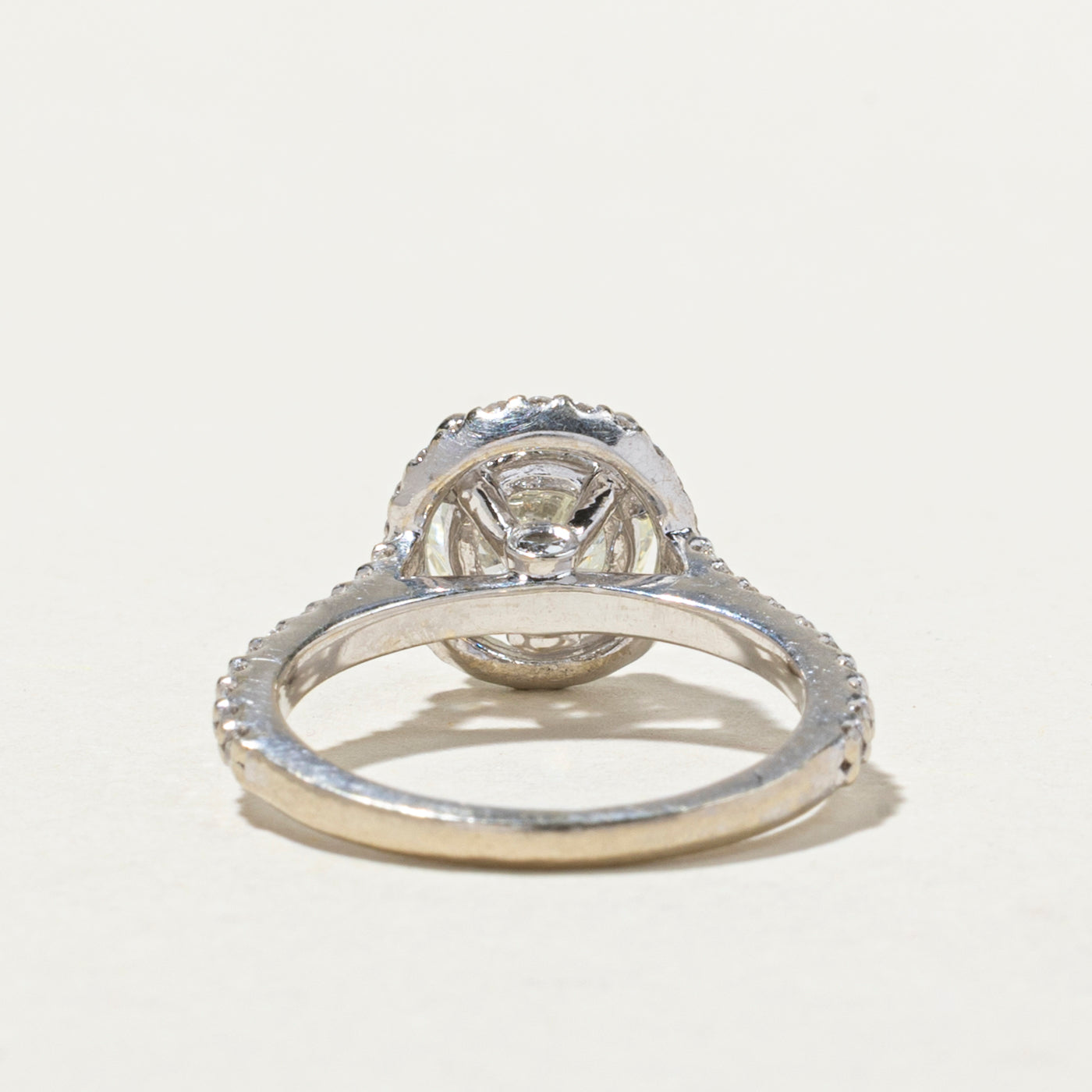 Diamond Halo Engagement Ring | 1.59ctw | SZ 4.5