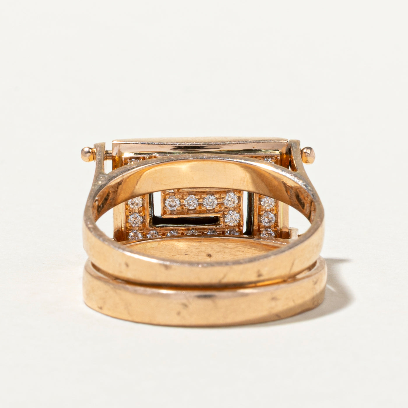 Flippable Diamond Geometric Design Ring | 0.47ctw | SZ 7.5
