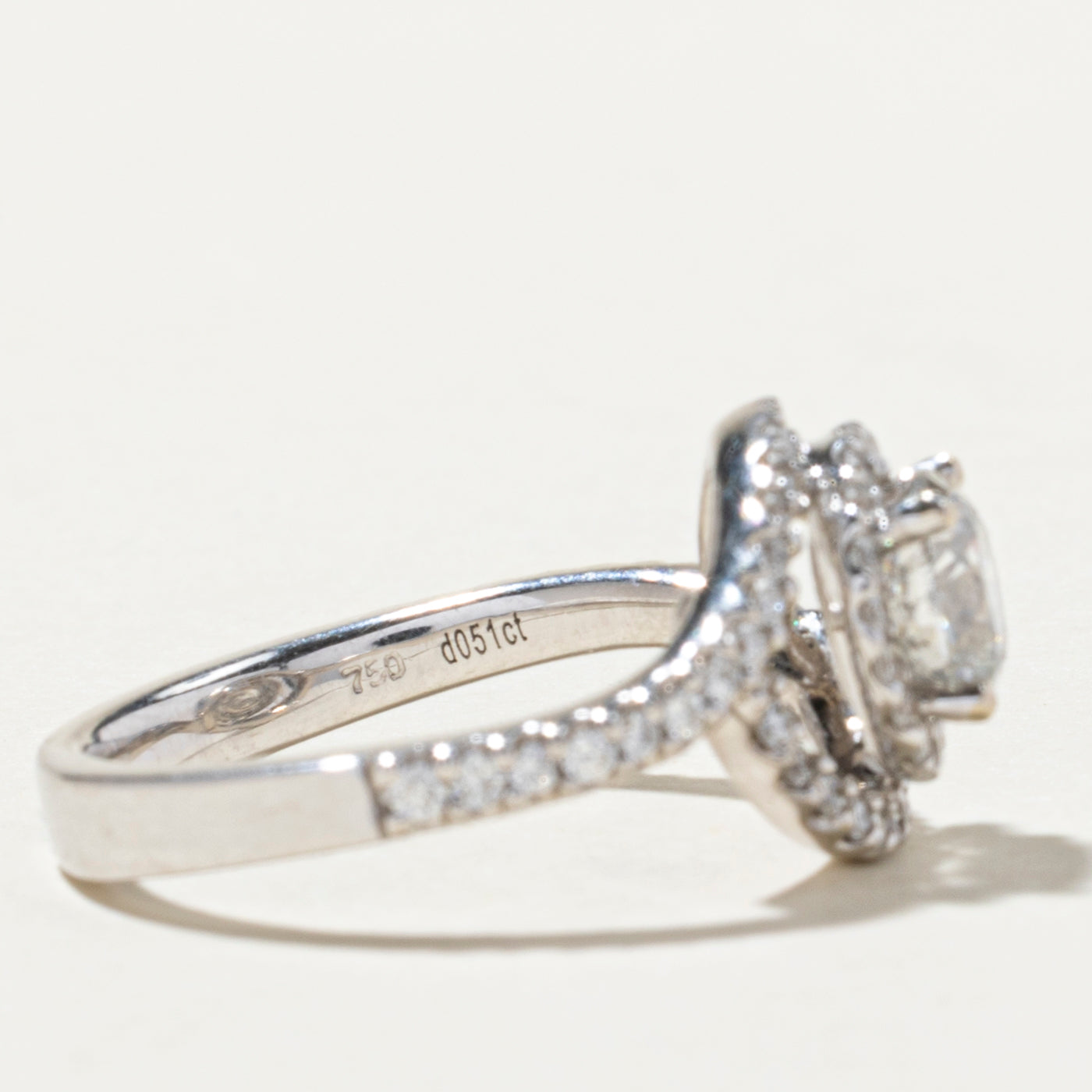 Diamond Double Halo Engagement Ring | 1.51ctw | SZ 5.5