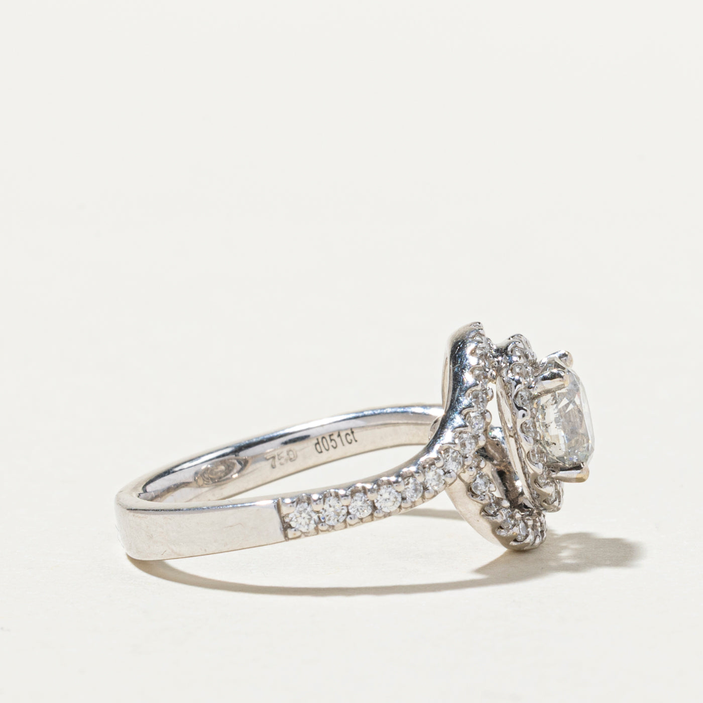 Diamond Double Halo Engagement Ring | 1.51ctw | SZ 5.5