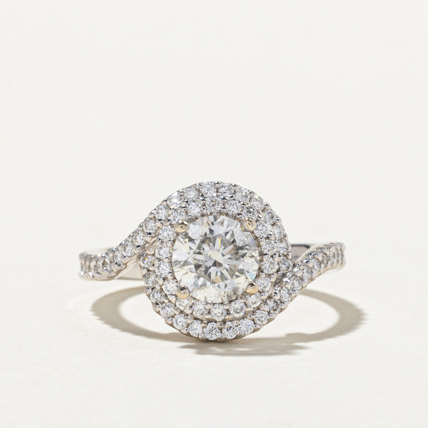 Diamond Double Halo Engagement Ring | 1.51ctw | SZ 5.5