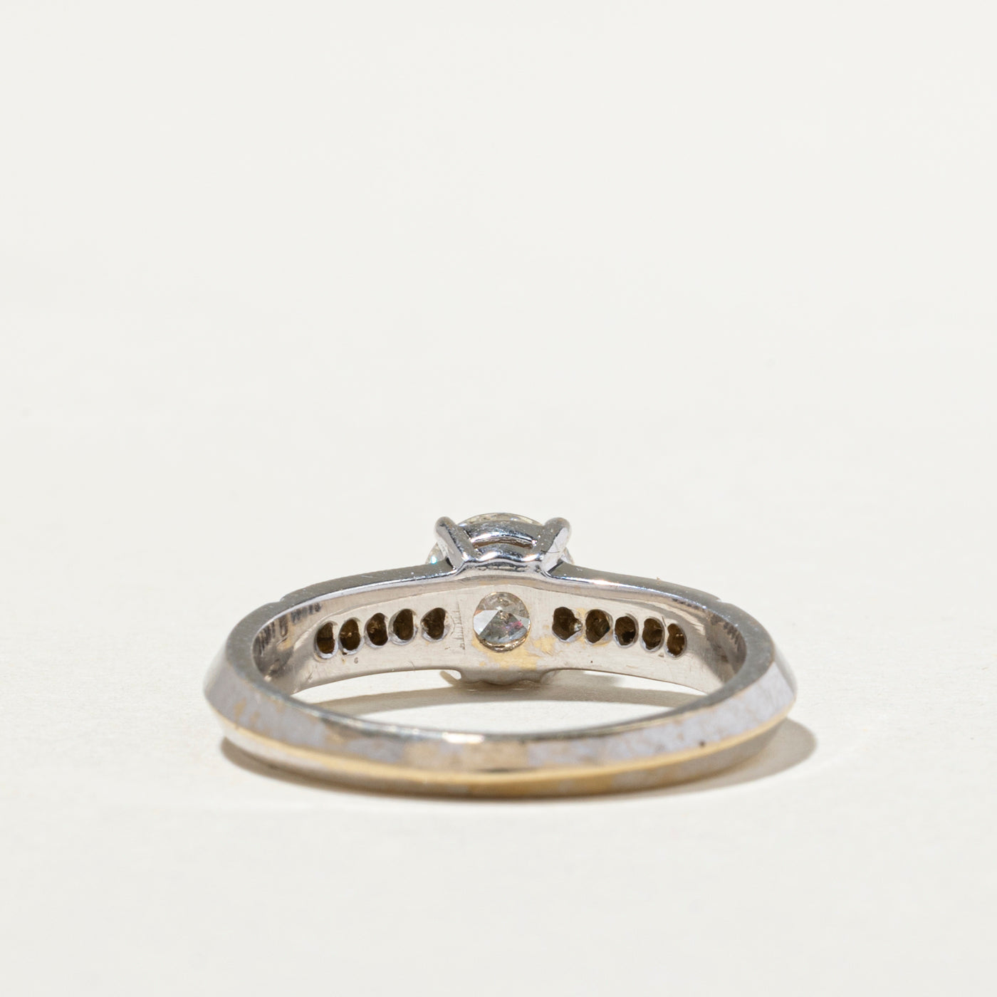 Diamond Knife Edge Engagement Ring | 0.83ctw | SZ 6.5