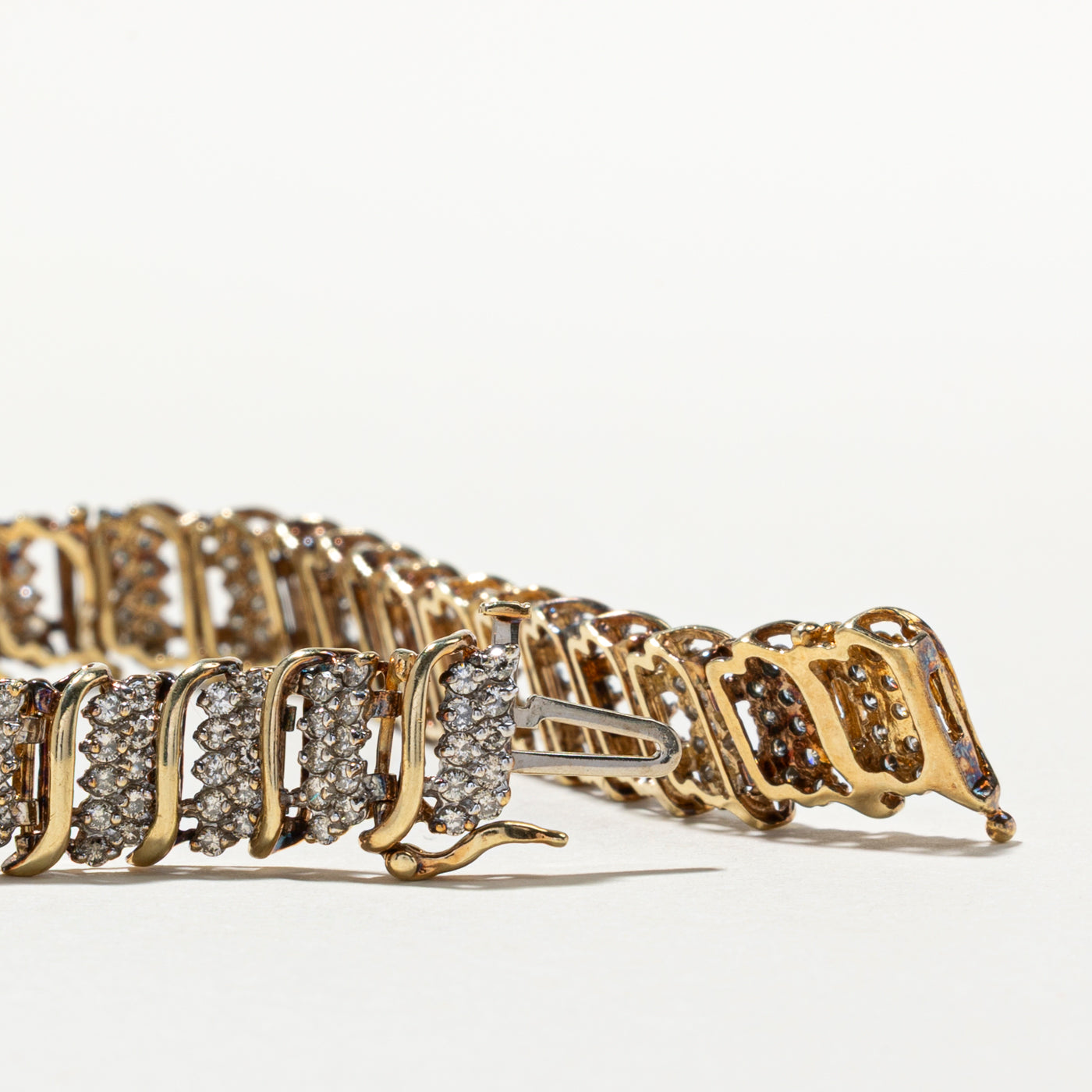 Diamond Cluster Tennis Bracelet | 5.18ctw | 8"