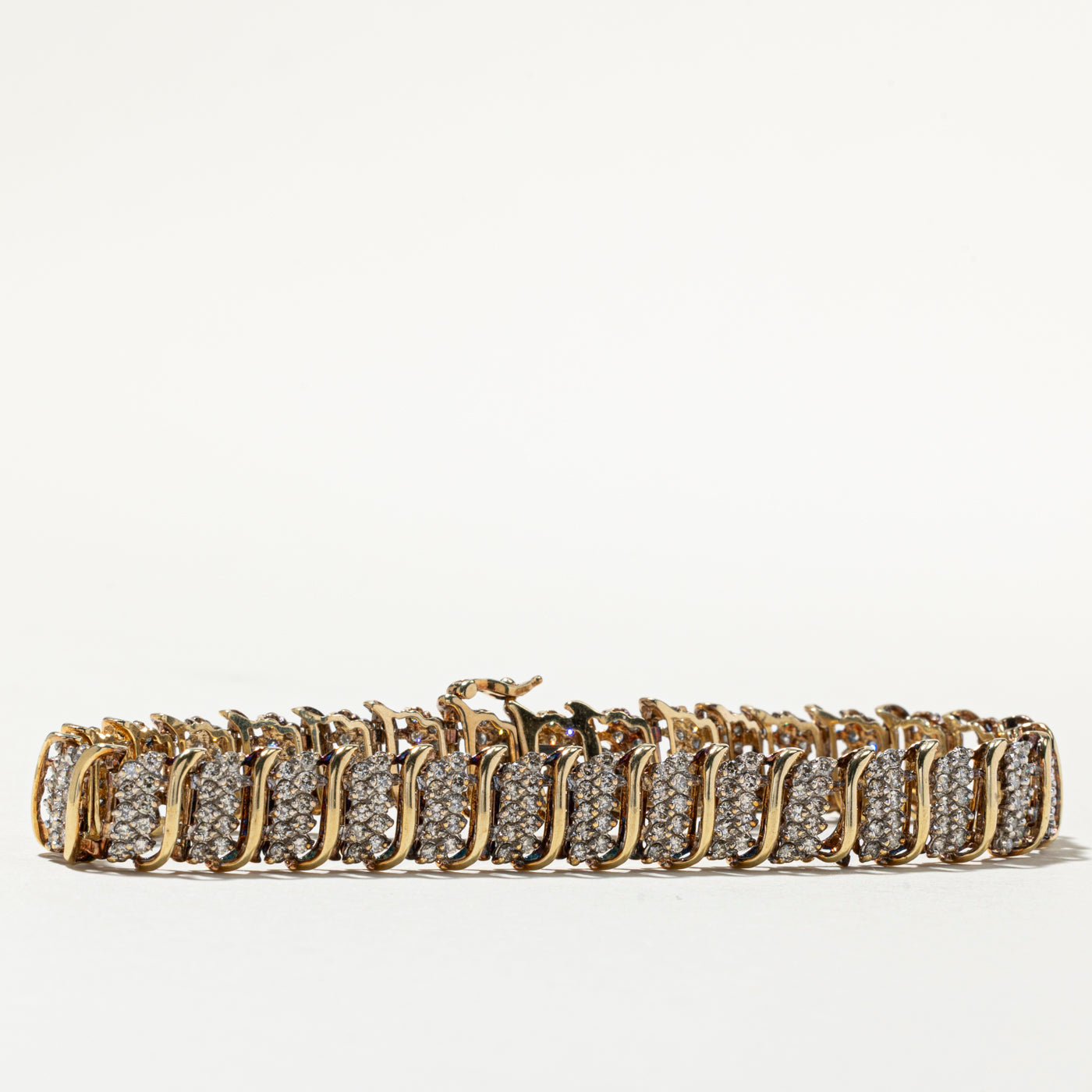 Diamond Cluster Tennis Bracelet | 5.18ctw | 8"