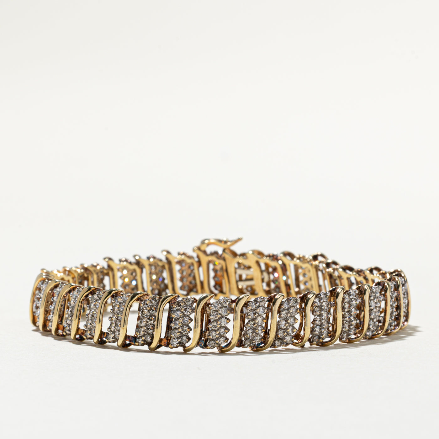 Diamond Cluster Tennis Bracelet | 5.18ctw | 8"