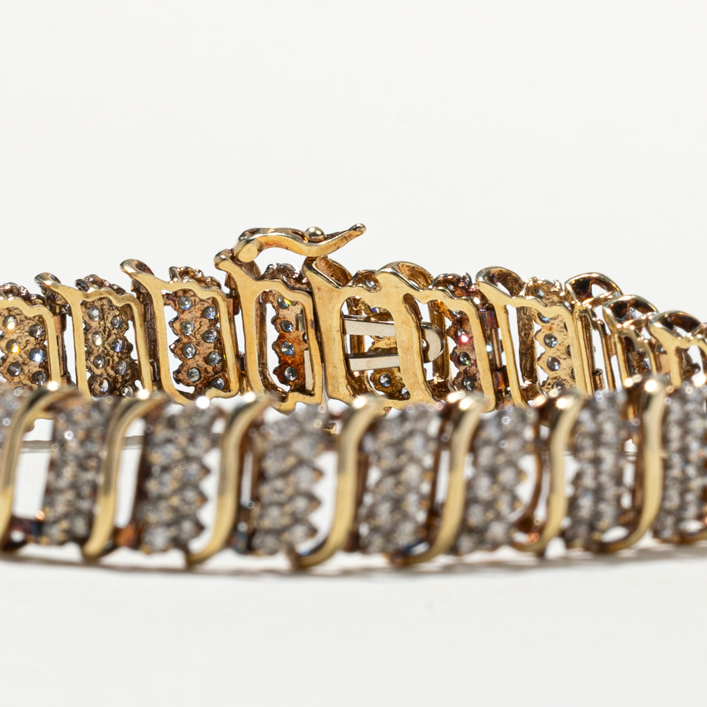 Diamond Cluster Tennis Bracelet | 5.18ctw | 8"