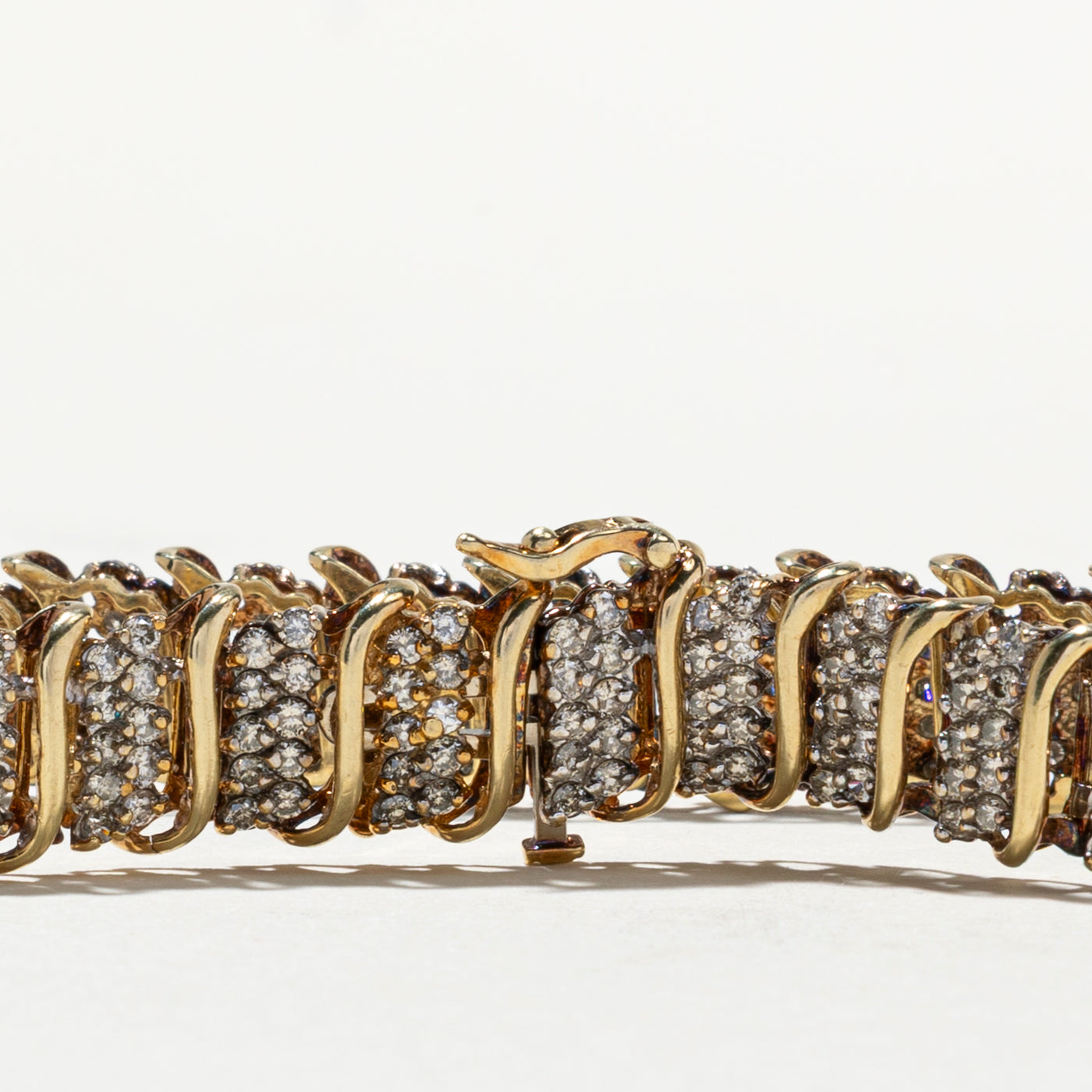 Diamond Cluster Tennis Bracelet | 5.18ctw | 8"