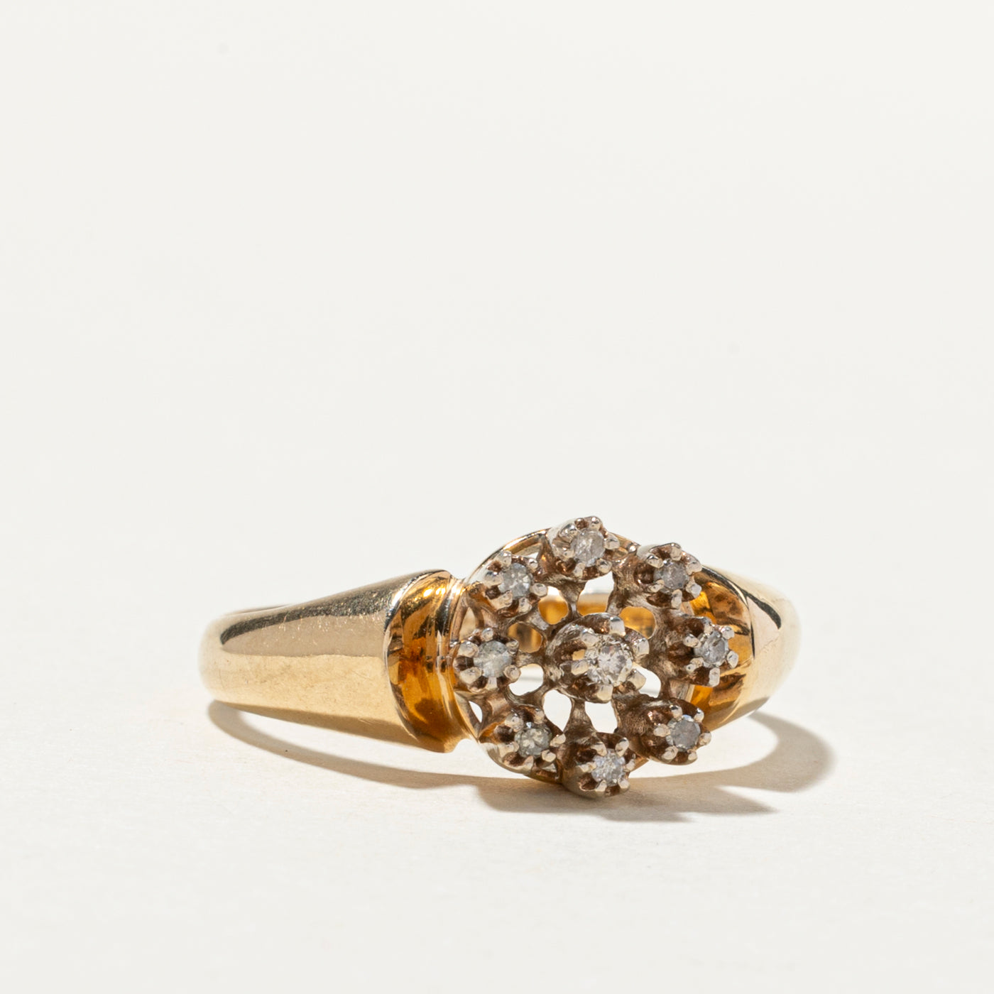 Diamond Cluster Cocktail Ring | 0.11ctw | SZ 7.5