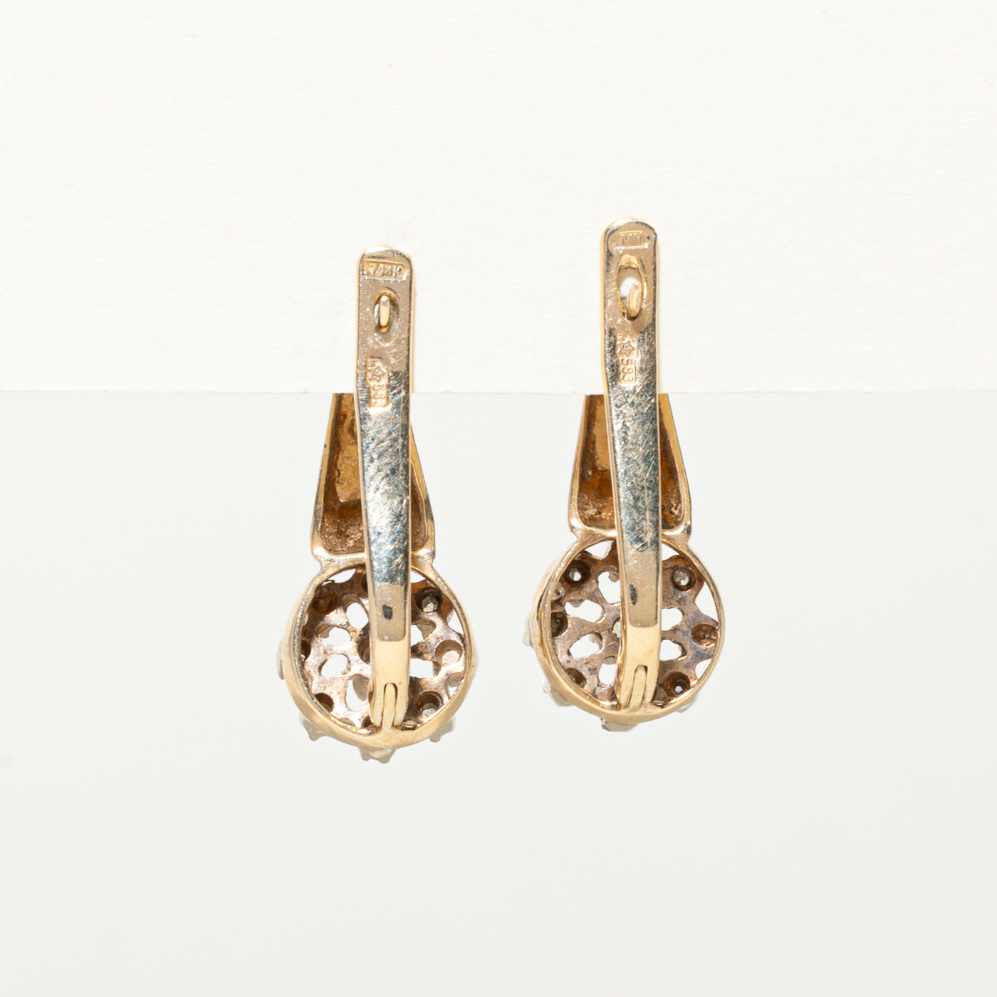 Diamond Cluster Drop Earrings | 0.20ctw