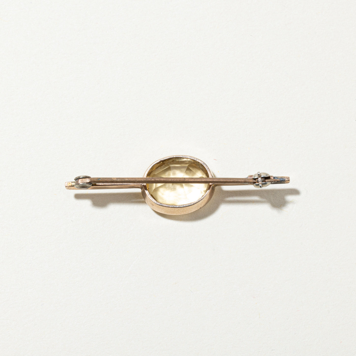 East West Bezel Set Citrine Brooch | 5.85ct