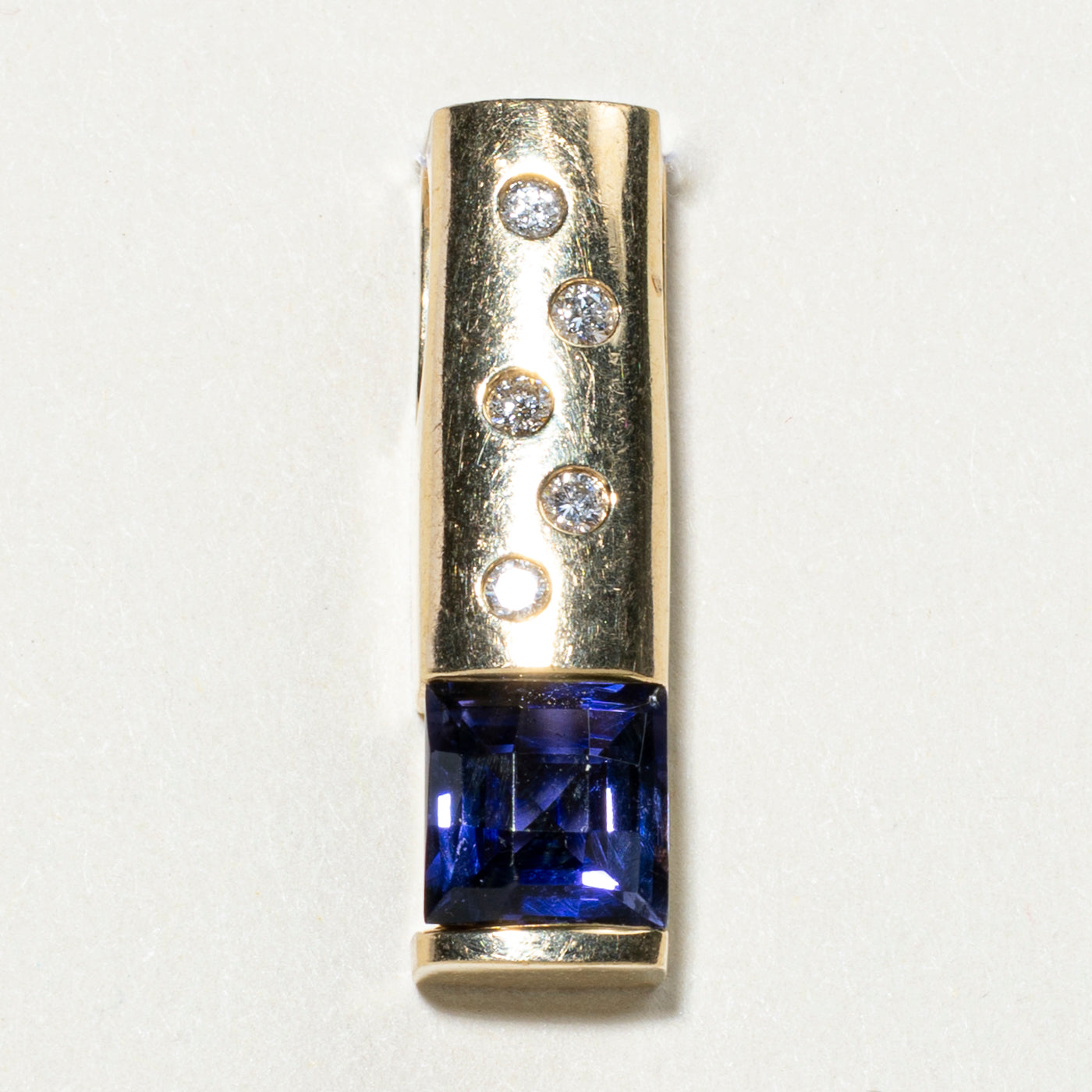 Amethyst & Diamond Column Pendant | 2.54ct, 0.21ctw