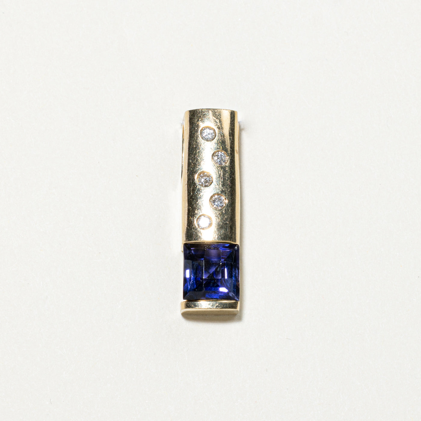 Amethyst & Diamond Column Pendant | 2.54ct, 0.21ctw