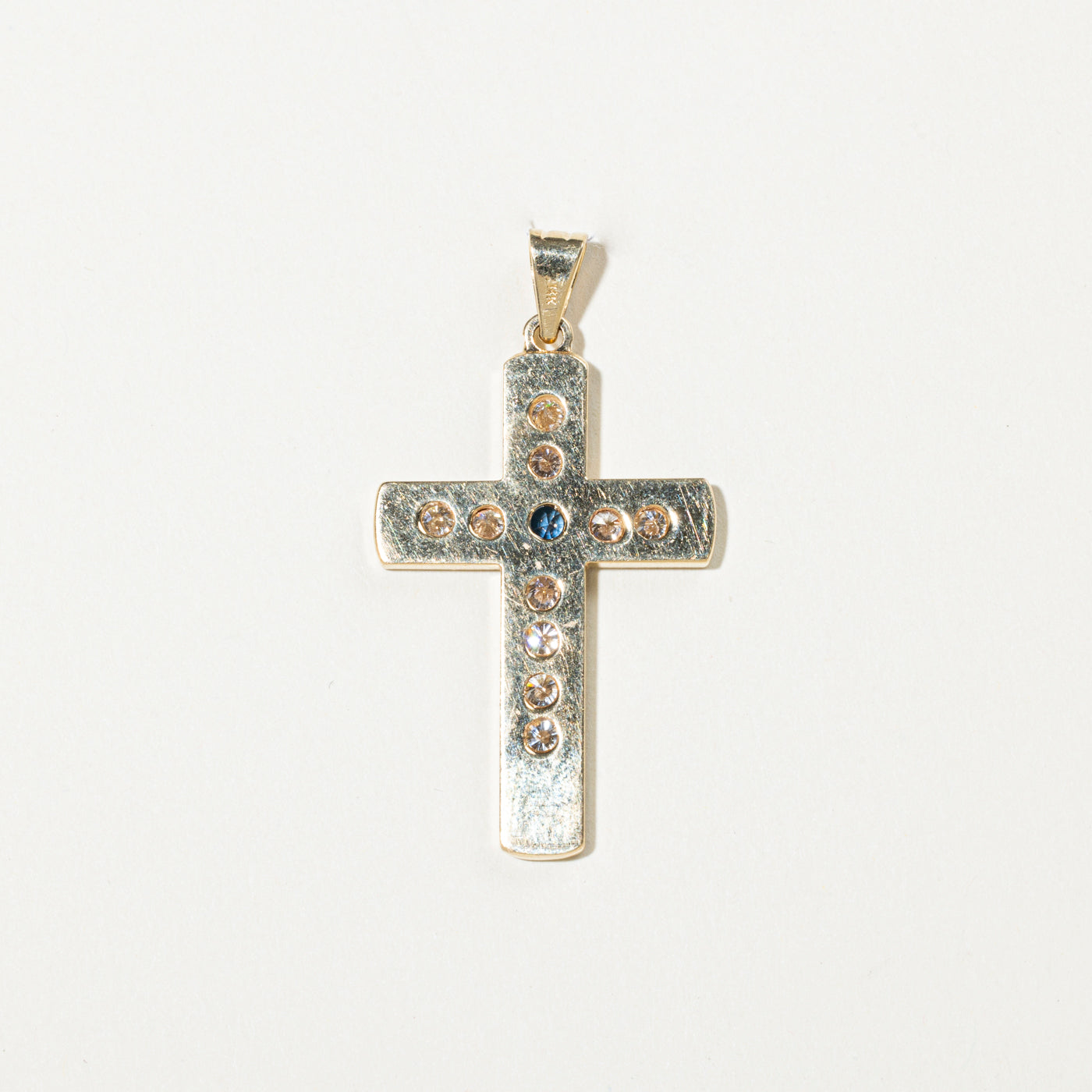 Diamond & Sapphire Cross Pendant | 1.67ctw, 0.48ct