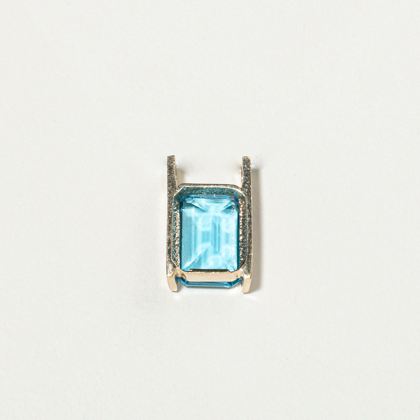 Emerald Cut Blue Topaz Pendant | 9.26ct