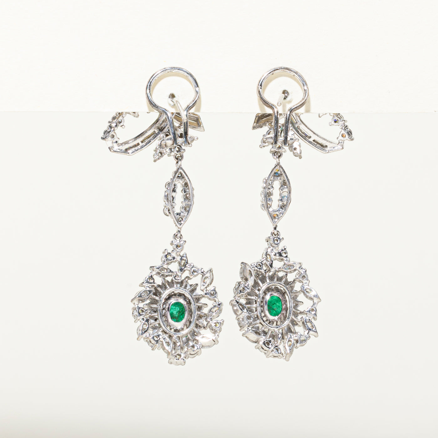 Emerald & Diamond Drop Earrings | 2.18ctw, 4.01ctw