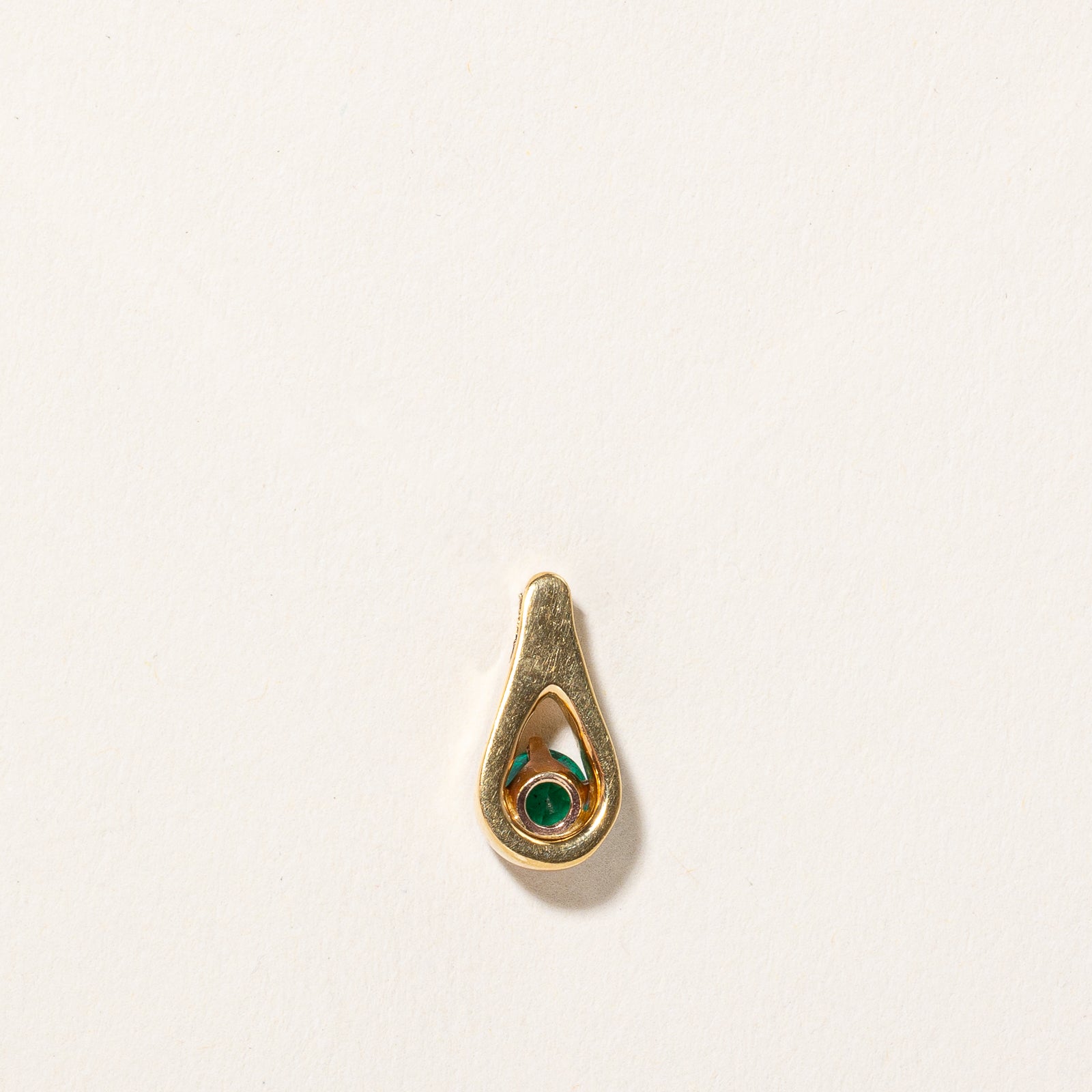 Solitaire Emerald Pear Shaped Pendant | 0.40ct