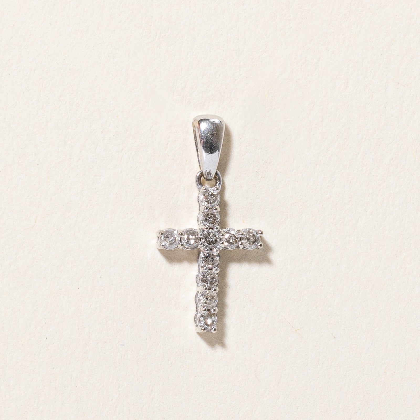 10K Diamond Cross Pendant | 0.16ctw