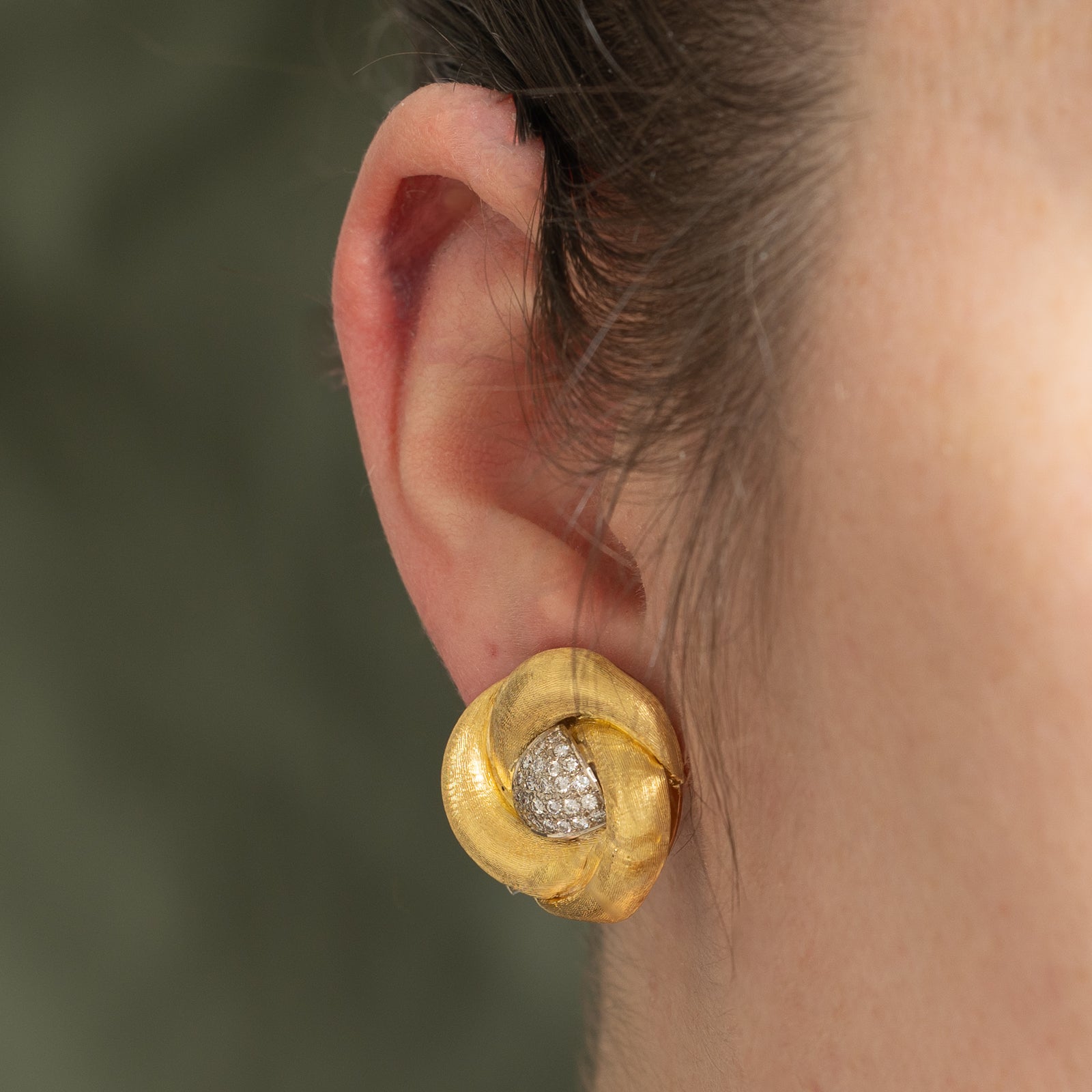 Floral Diamond Cluster Statement Earrings | 0.50ctw