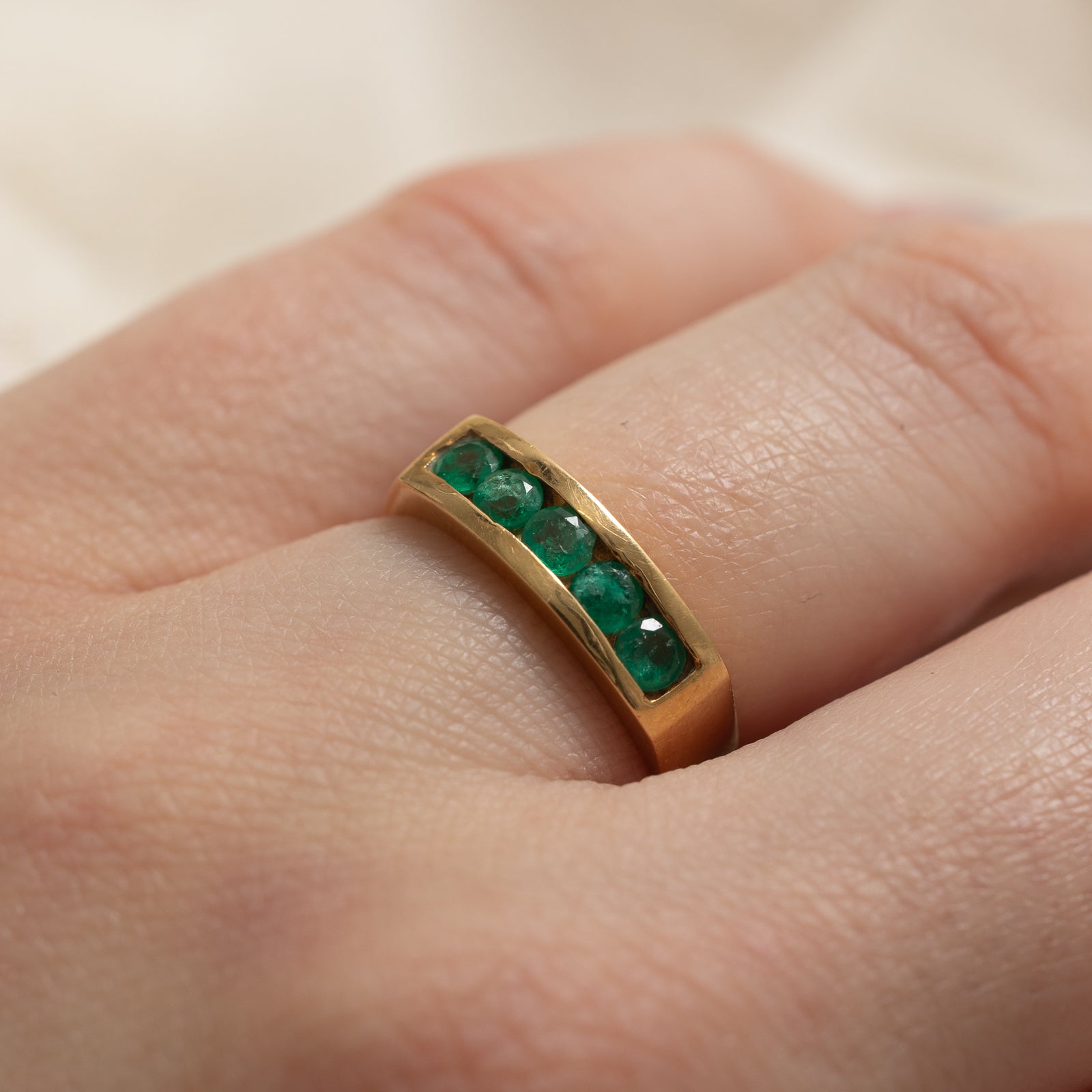 Five Stone Emerald Ring | 0.35ctw | SZ 5.5