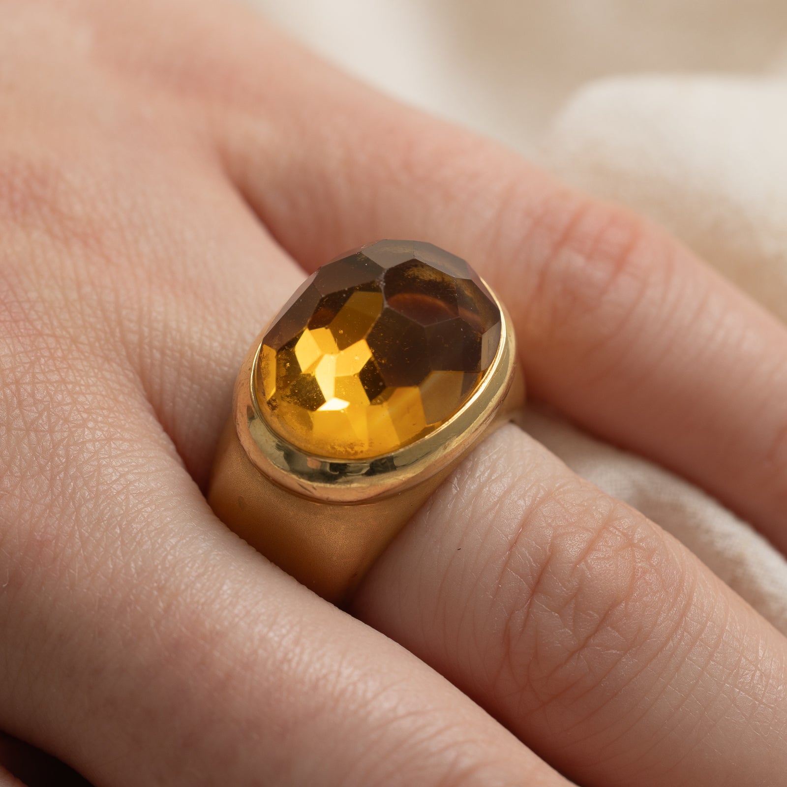 'Pomellato' 18K Citrine Cocktail Ring | 12.00ct | SZ 6.5