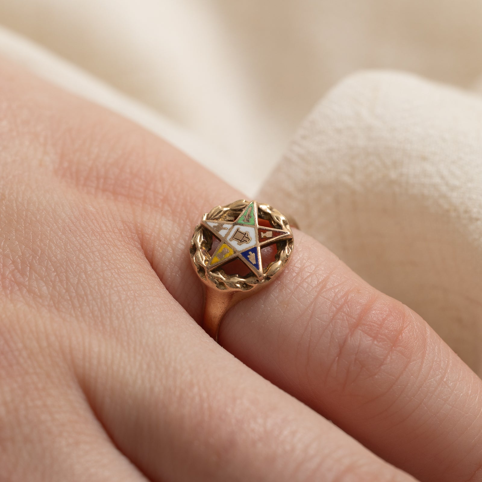 10K Yellow Gold Order of the Eastern Star Ring | SZ 4