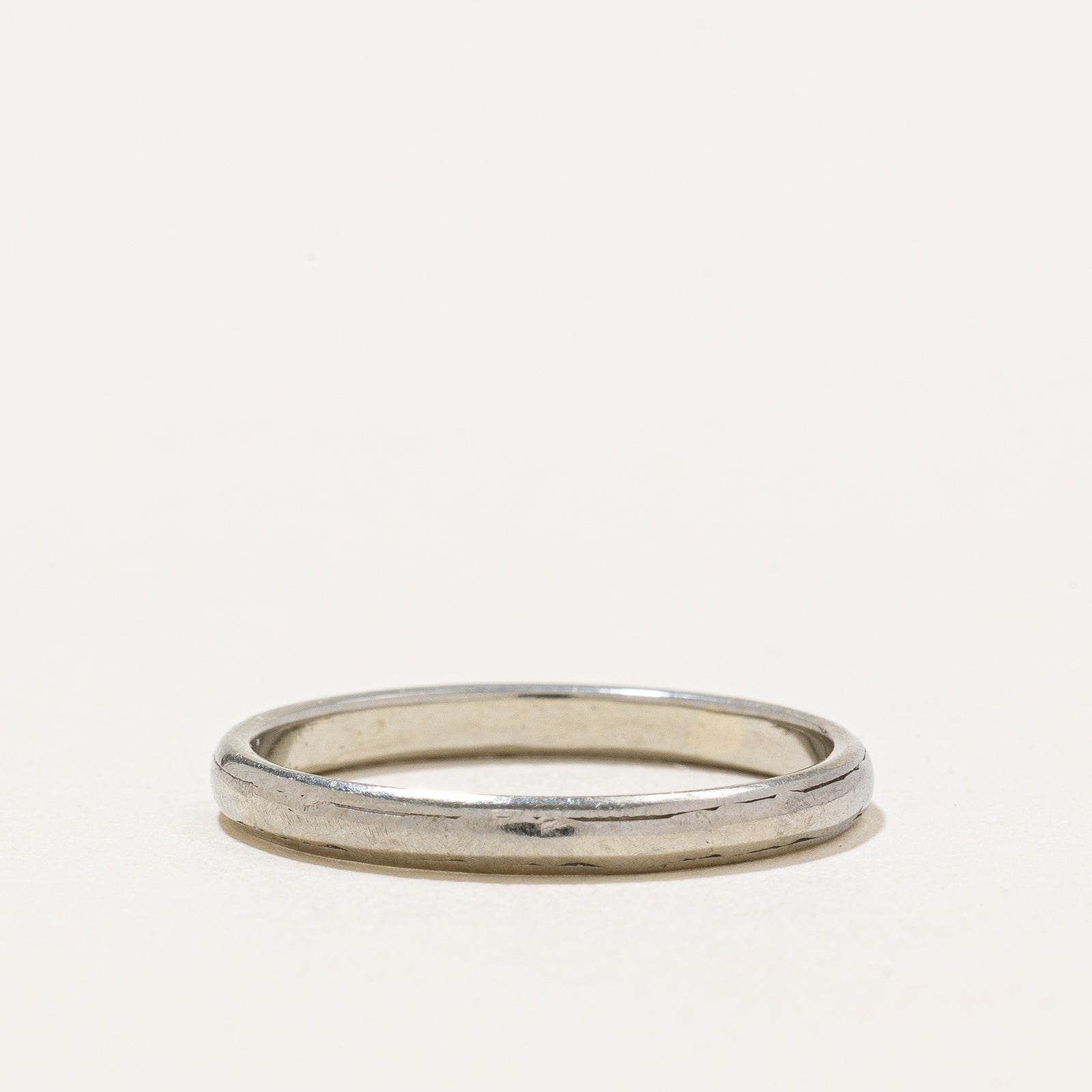 Alliance en or blanc 18 carats | 2,19 mm | Taille 5,5