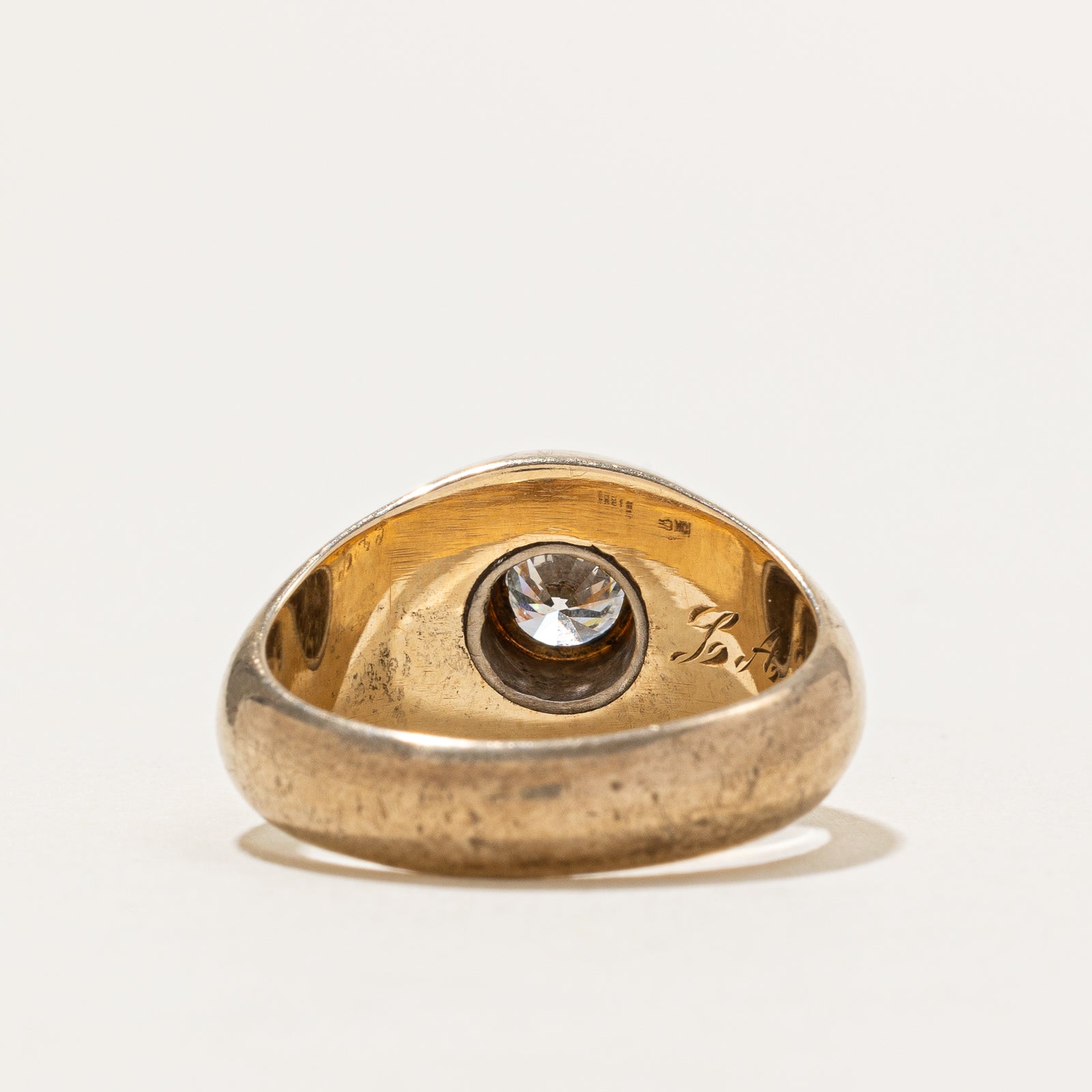 'Birks' 10K Diamond & Onyx Ring | 0.85ct | SZ 9.25