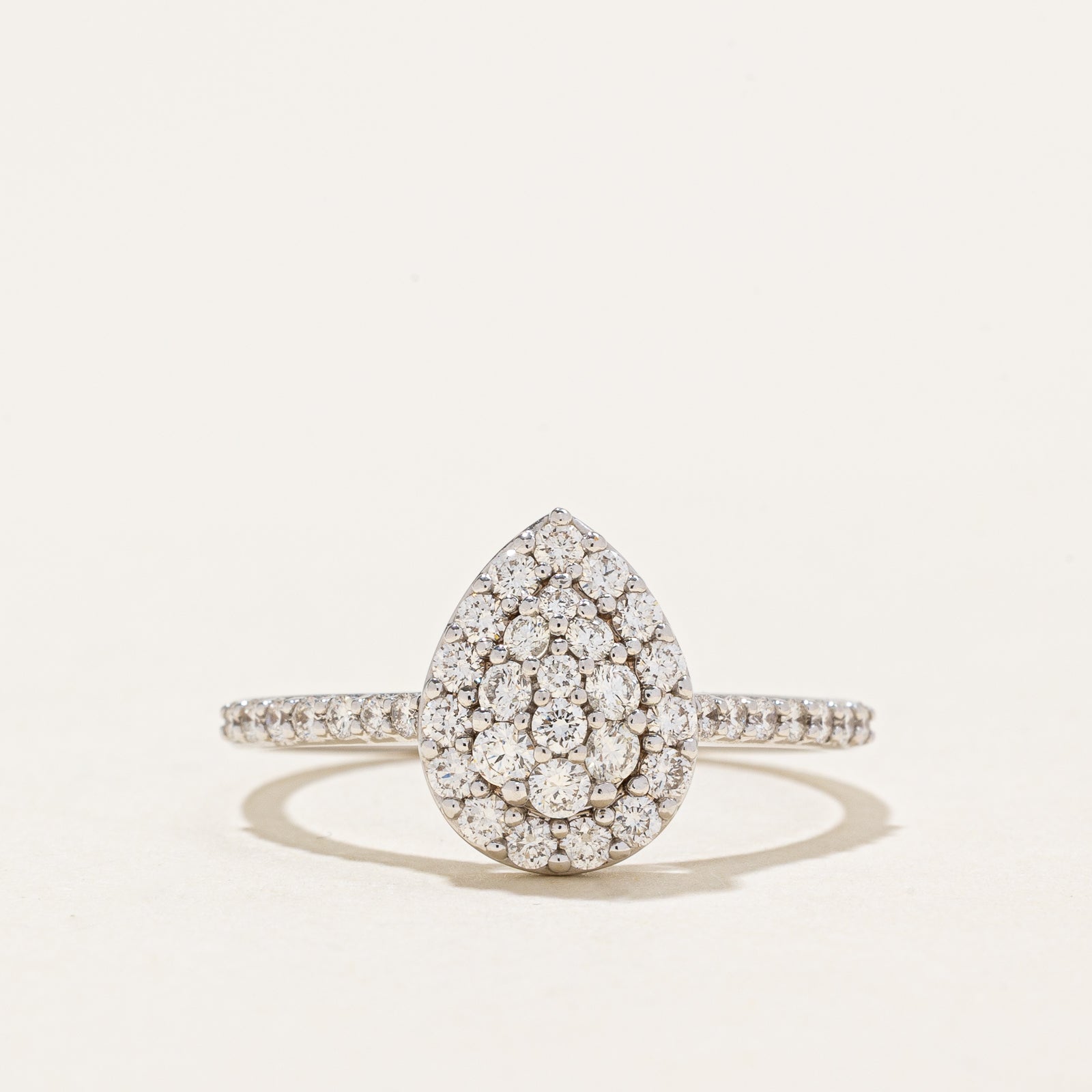 'Birks' Pear Shaped Cluster Diamond Ring | 0.60ctw | SZ 7.75