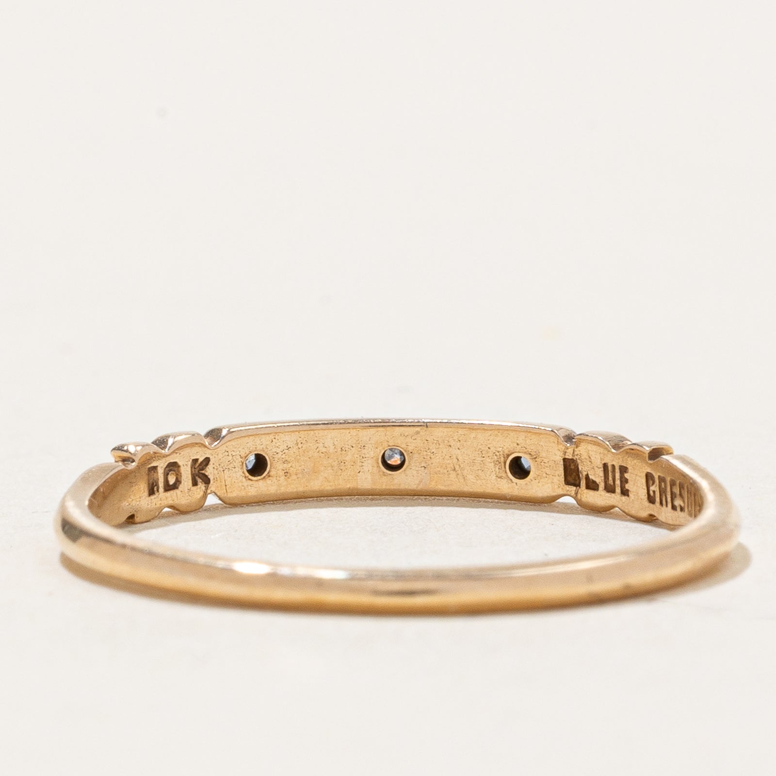 10K Diamond Engraved Ring | 0.030ctw | SZ 7.25