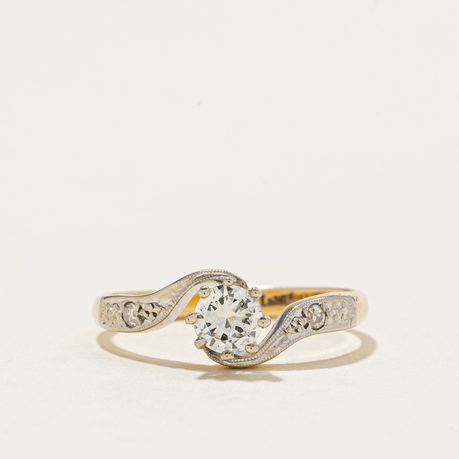 Transitional Cut Diamond Bypass Ring | 0.36ctw | SZ 6