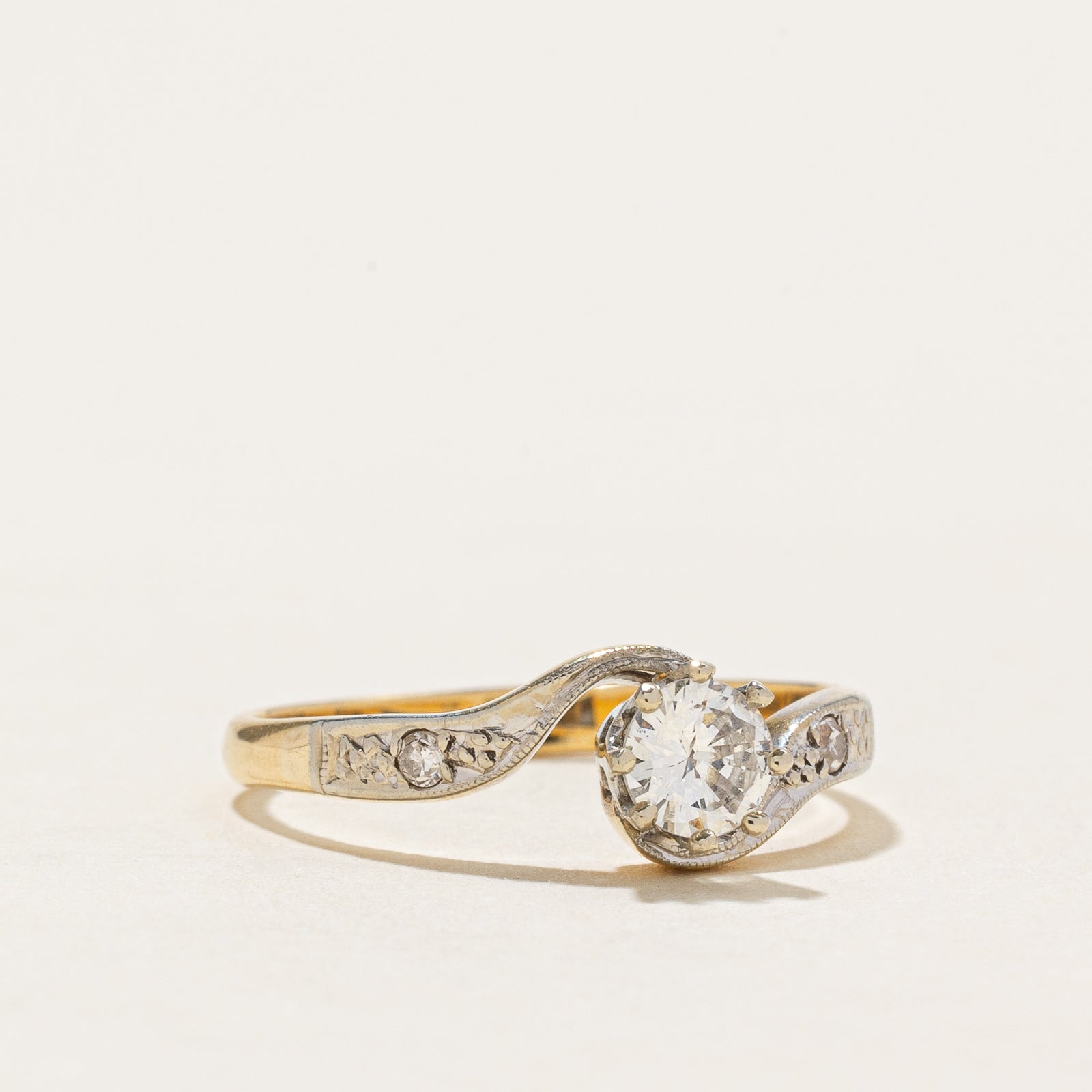 Transitional Cut Diamond Bypass Ring | 0.36ctw | SZ 6