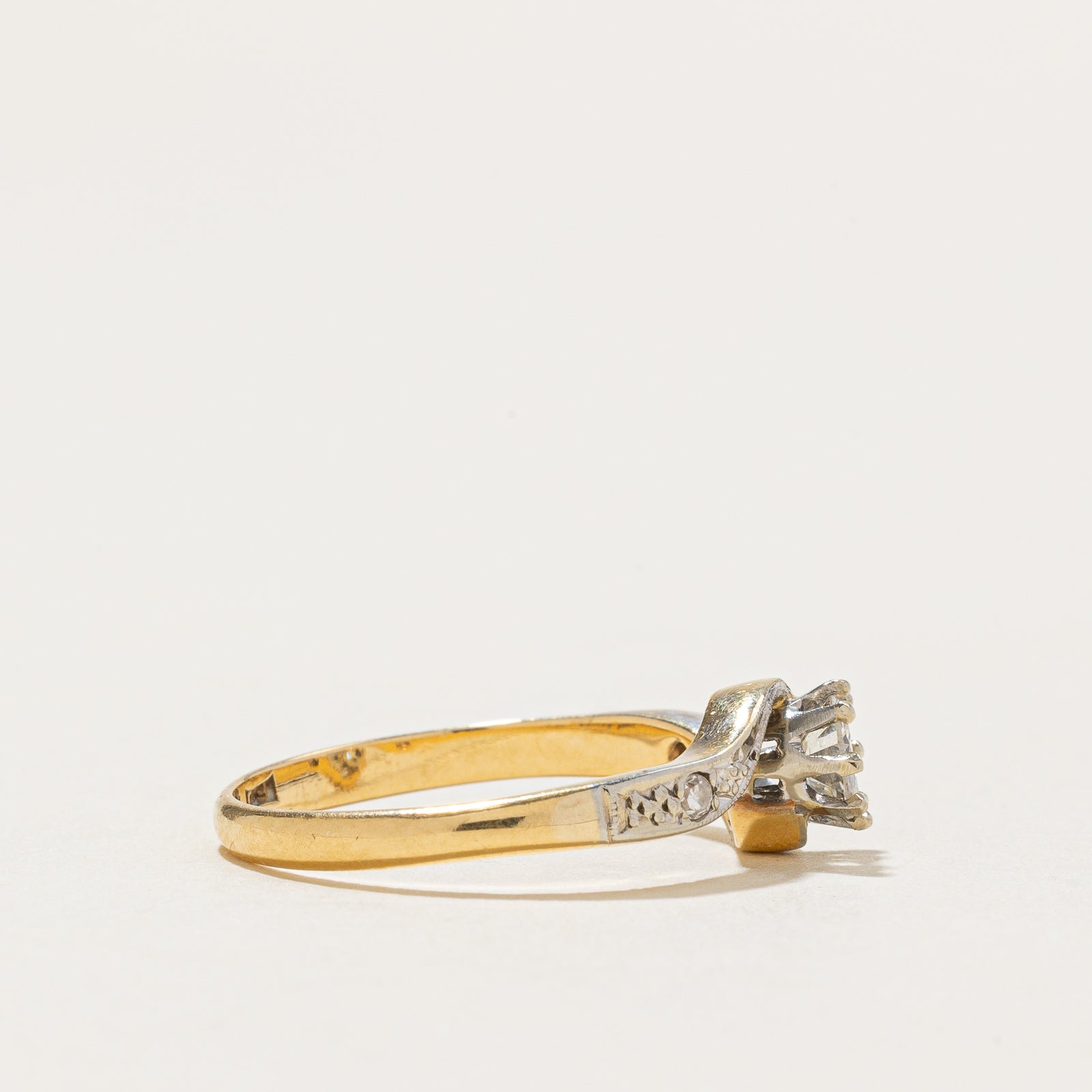 Transitional Cut Diamond Bypass Ring | 0.36ctw | SZ 6