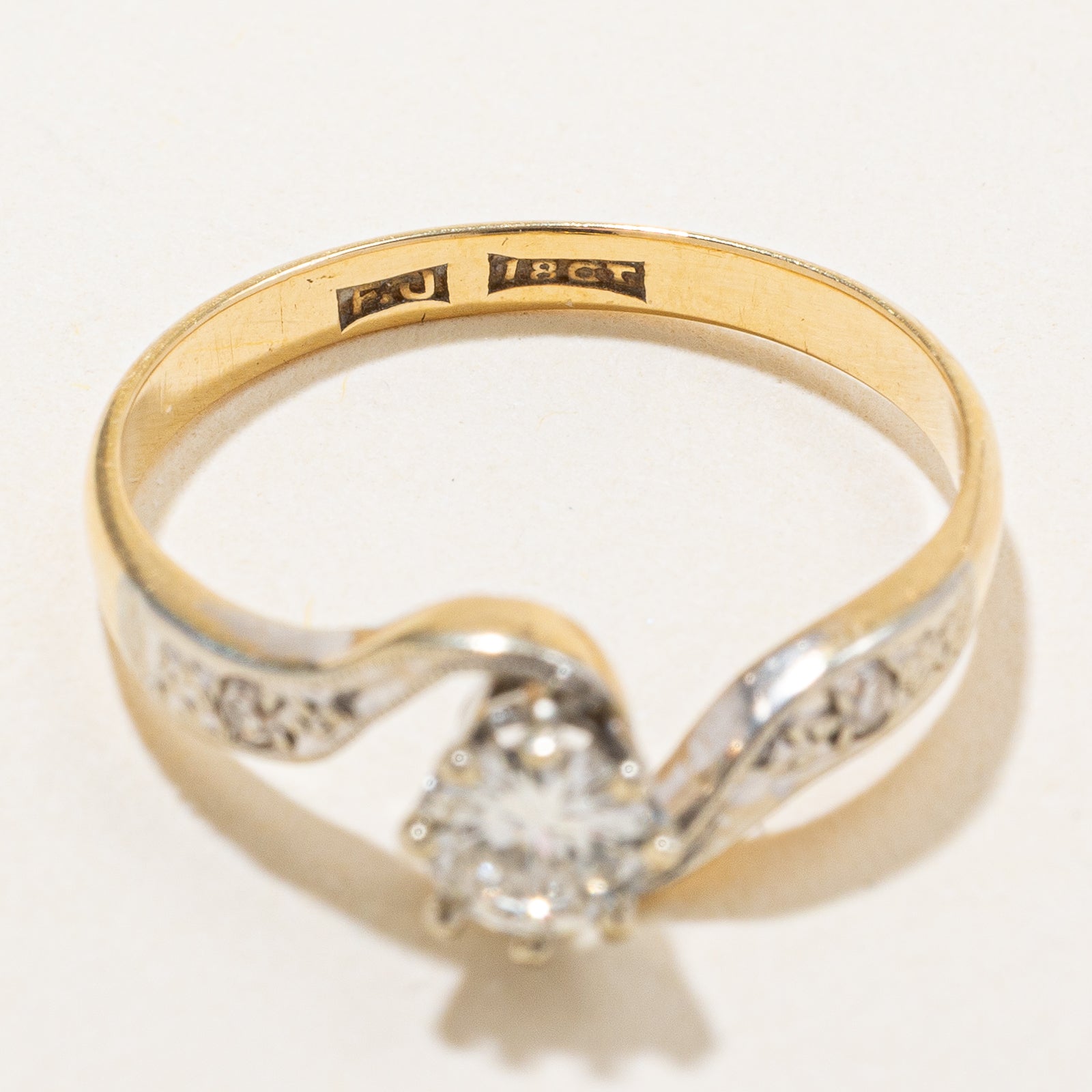 Transitional Cut Diamond Bypass Ring | 0.36ctw | SZ 6