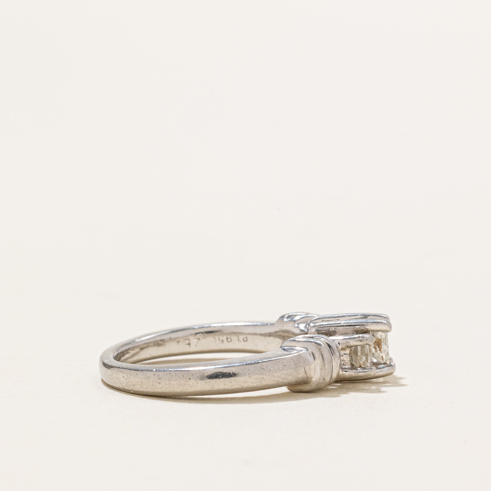Three Stone Princess Cut Diamond Ring | 0.42ctw | SZ 4.75