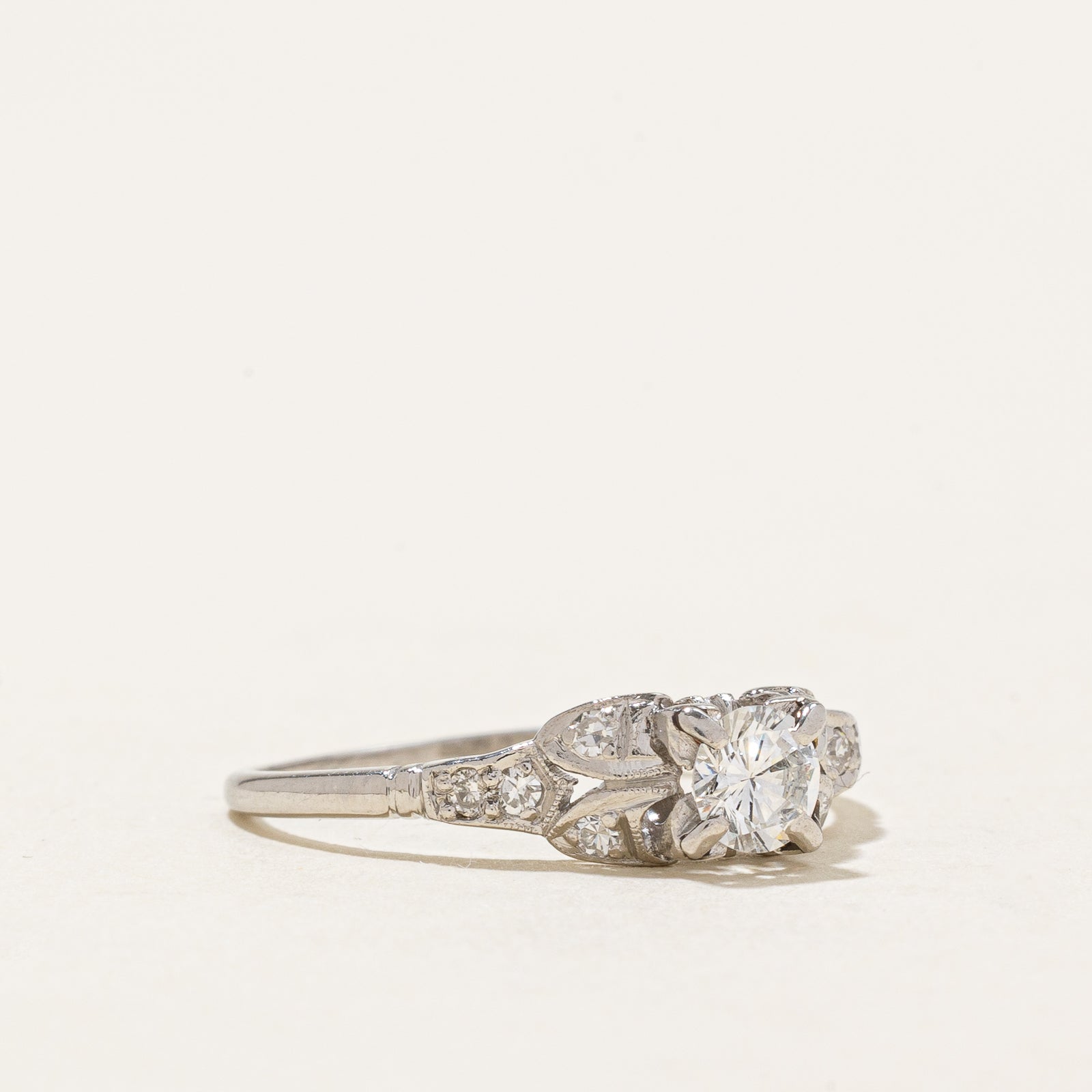 Platinum Diamond Engagement Ring | 0.43ctw | SZ 7.5