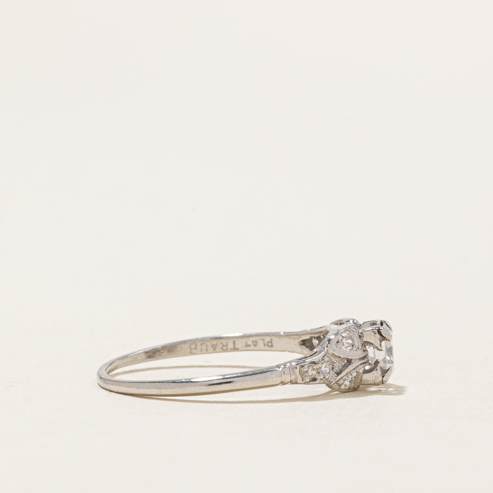 Platinum Diamond Engagement Ring | 0.43ctw | SZ 7.5