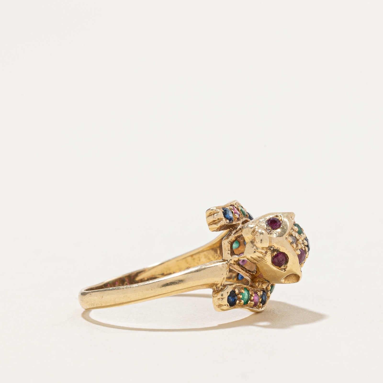 Multi Gemstone Panther Ring | 0.03ctw, | 0.50ctw | SZ 5.75
