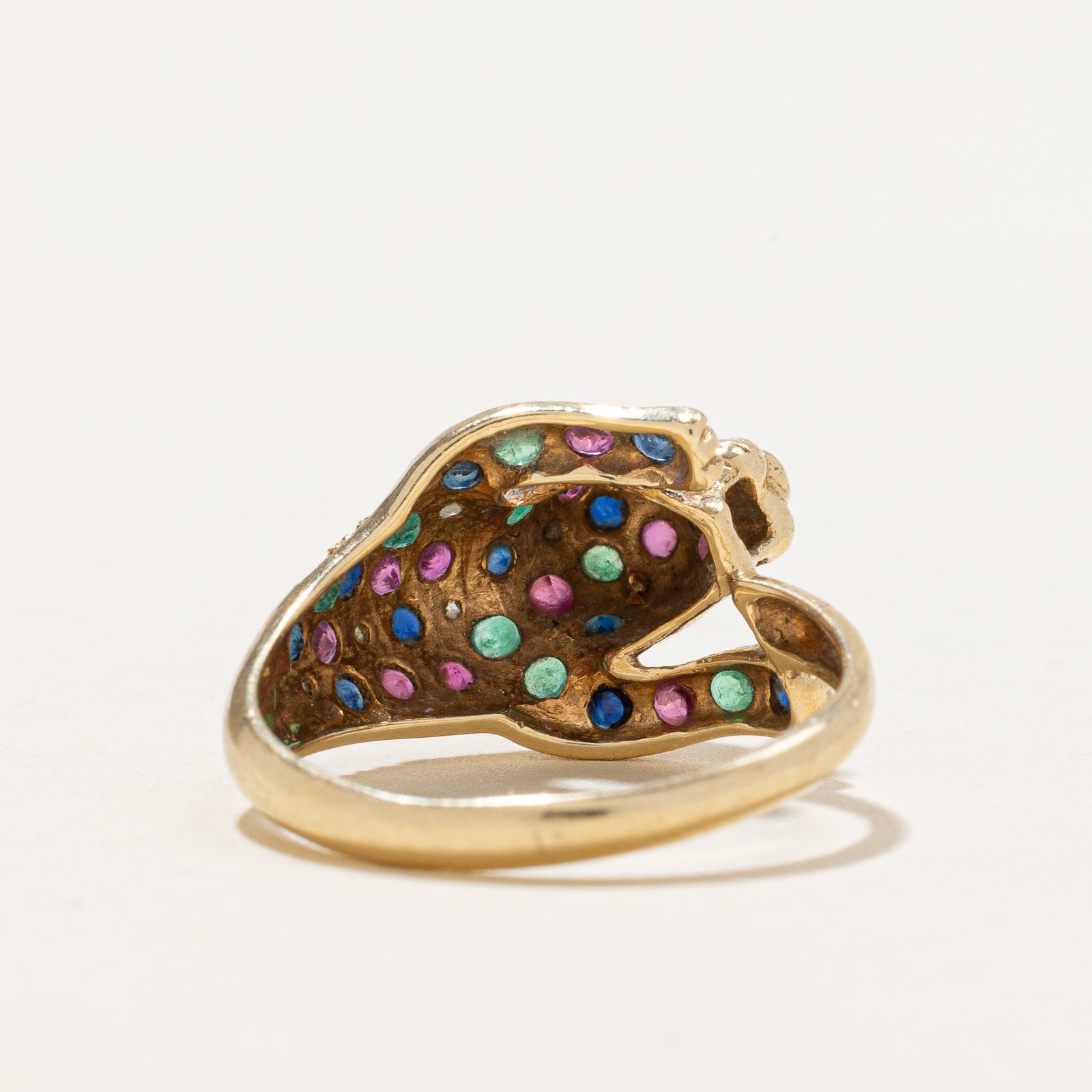 Multi Gemstone Panther Ring | 0.03ctw, | 0.50ctw | SZ 5.75
