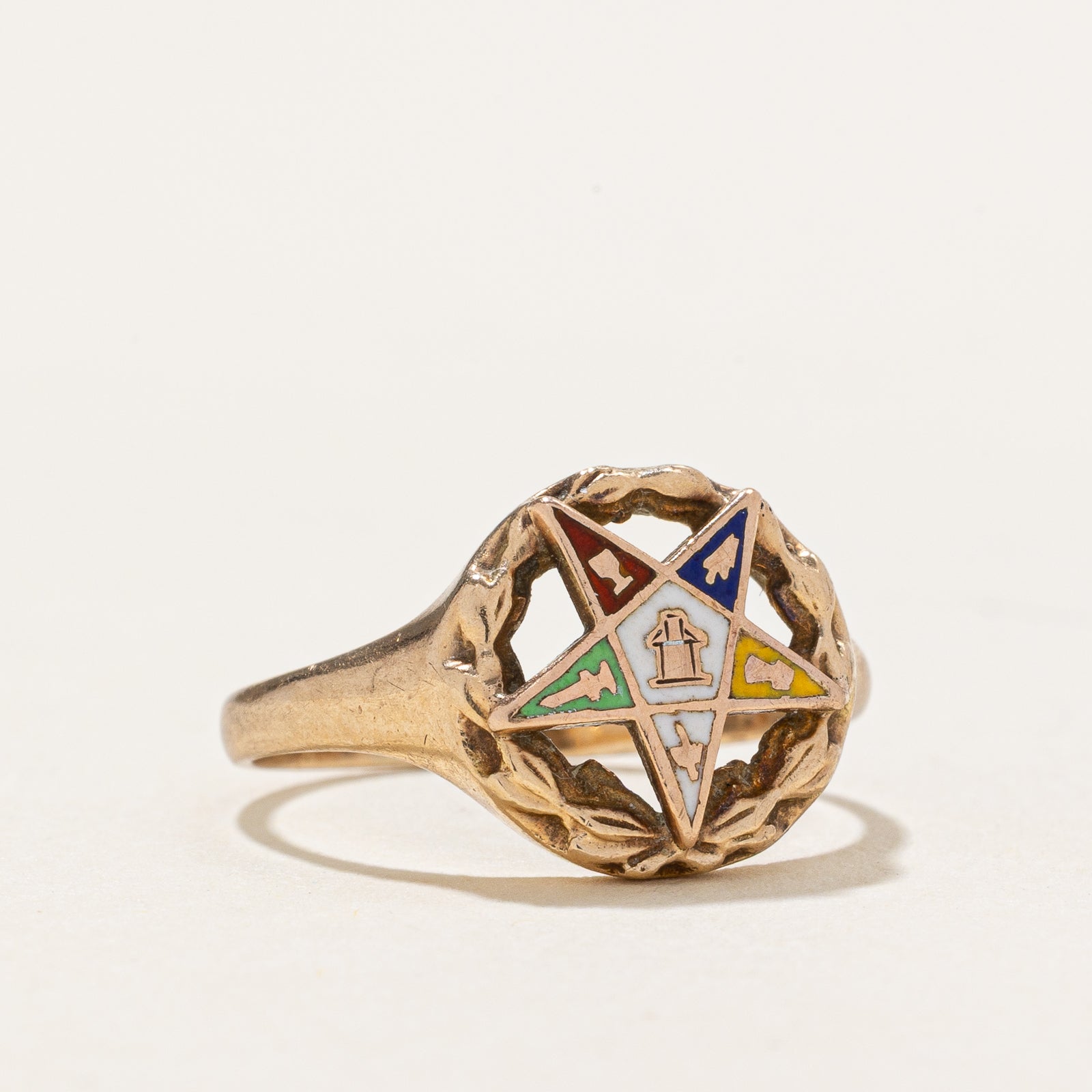 10K Yellow Gold Order of the Eastern Star Ring | SZ 4