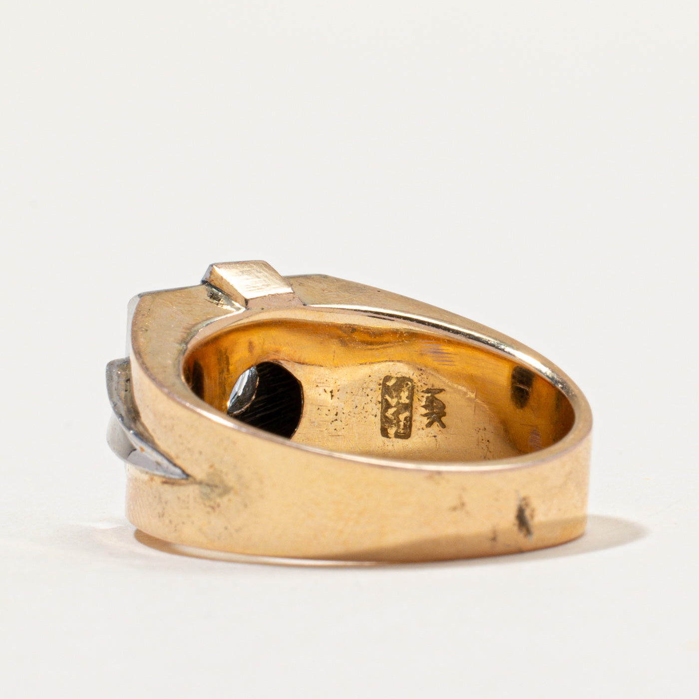 Two Tone Gold Diamond Chunky Ring | 0.50ct | SZ 8.5