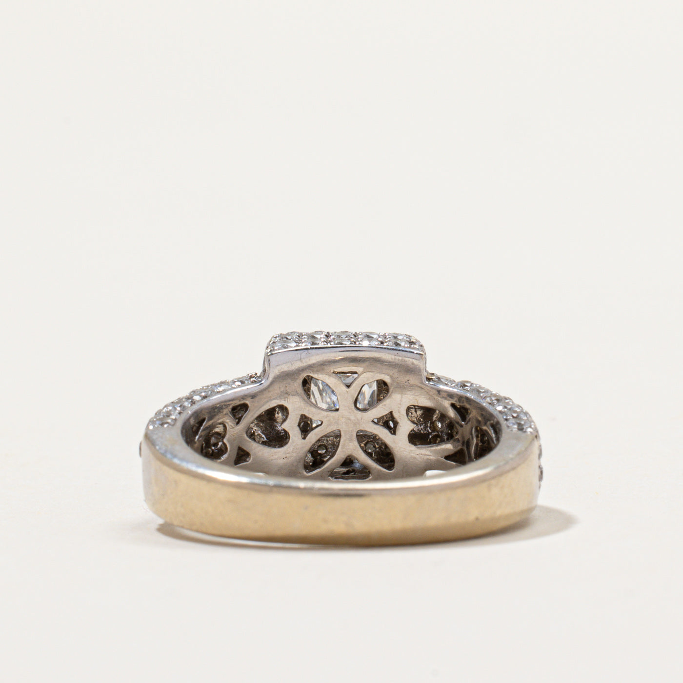 Princess Cut Diamond Halo Engagement Ring | 0.48ct, 0.75ctw | SZ 5