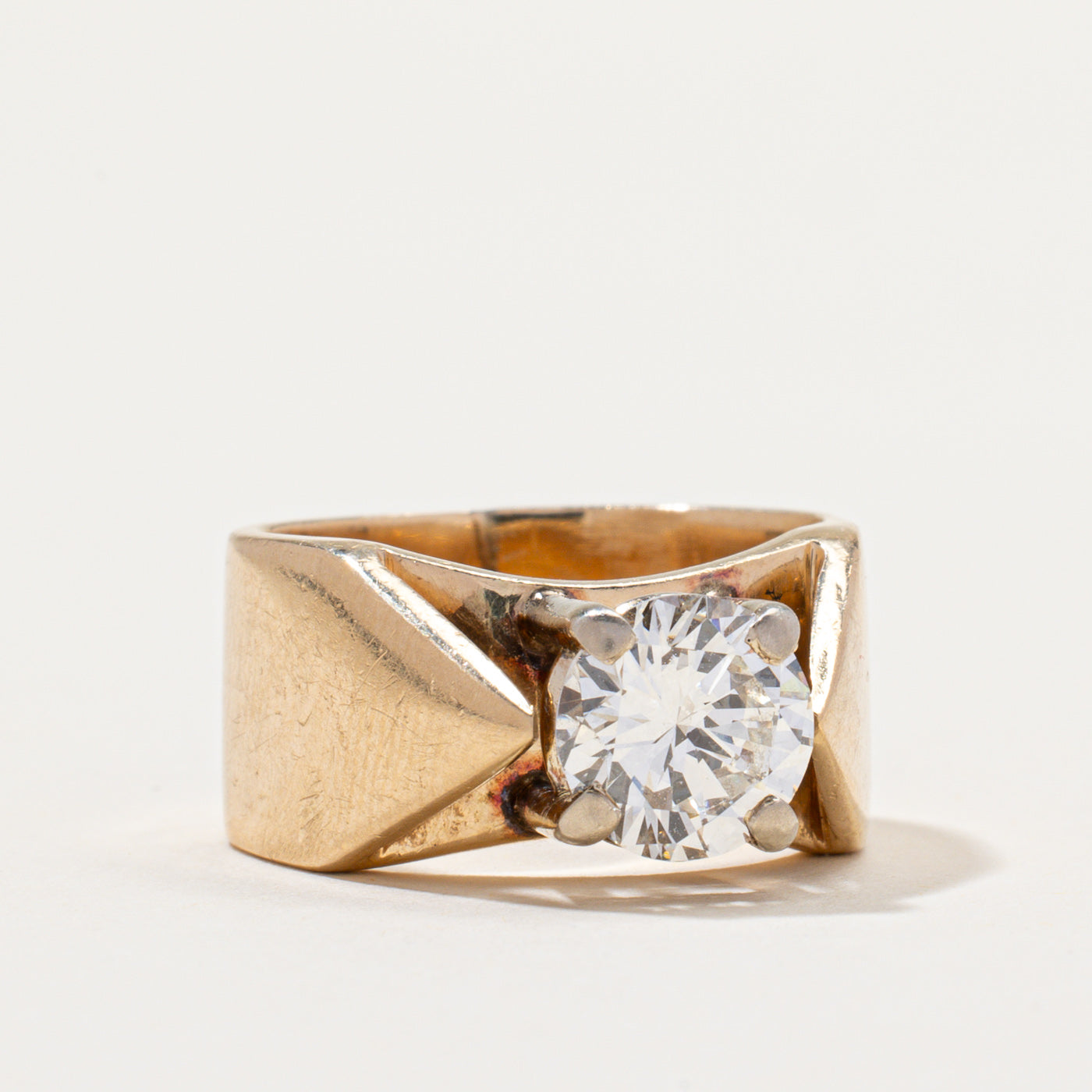Solitaire Diamond Chunky Engagement Ring | 1.75ct SI1 H/I | SZ 5