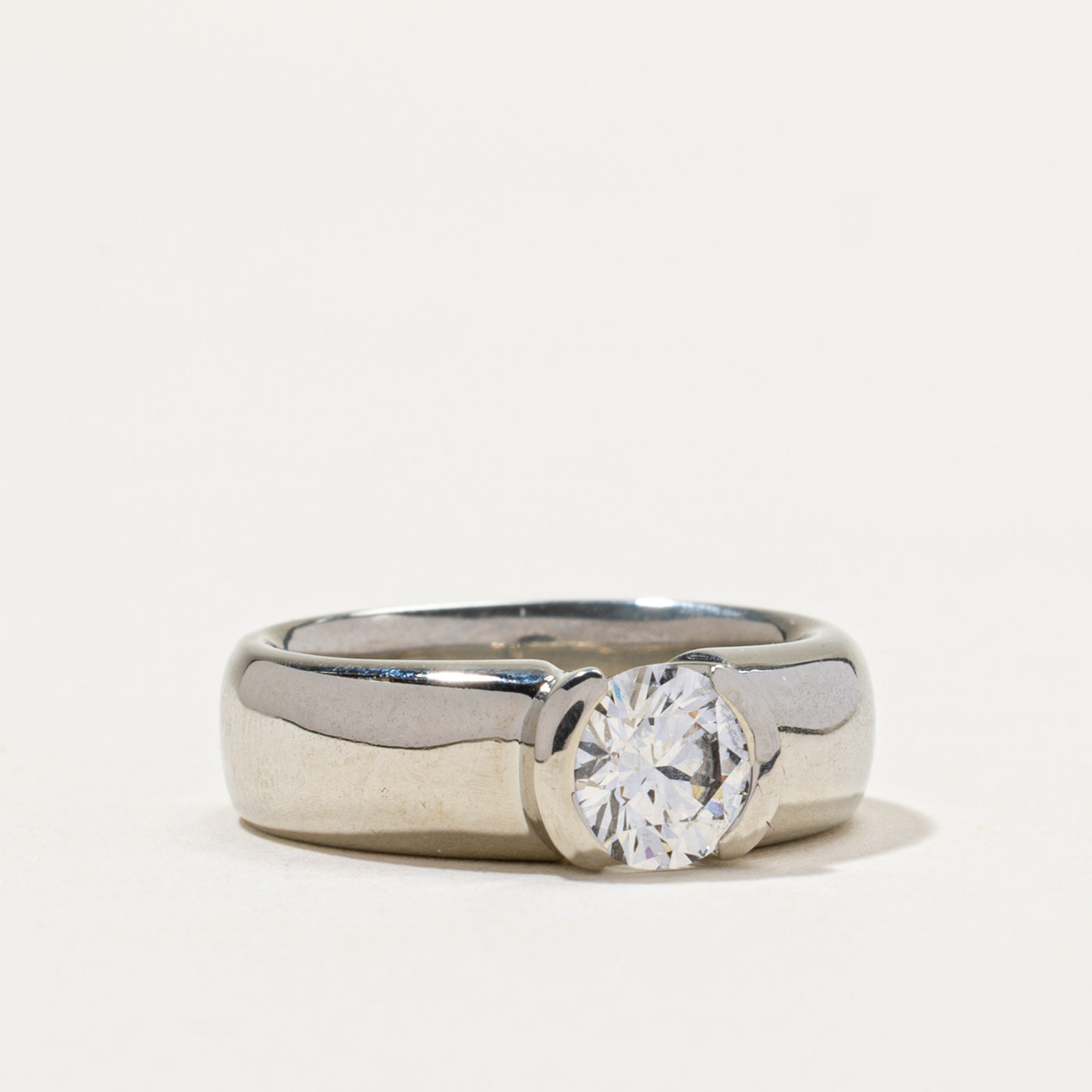 Canadian Semi Bezel Diamond Engagement Ring | 1.00ct SI1 F | SZ 5