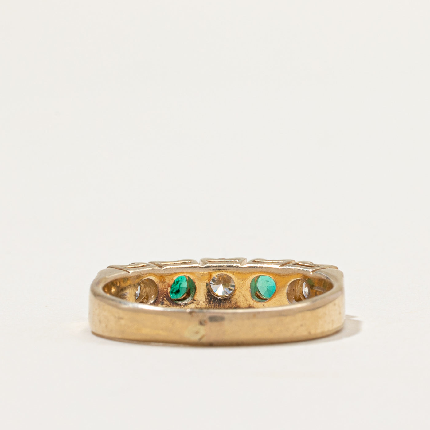 Five Stone Diamond & Emerald Ring | 0.54ctw | 0.36ctw | SZ 7